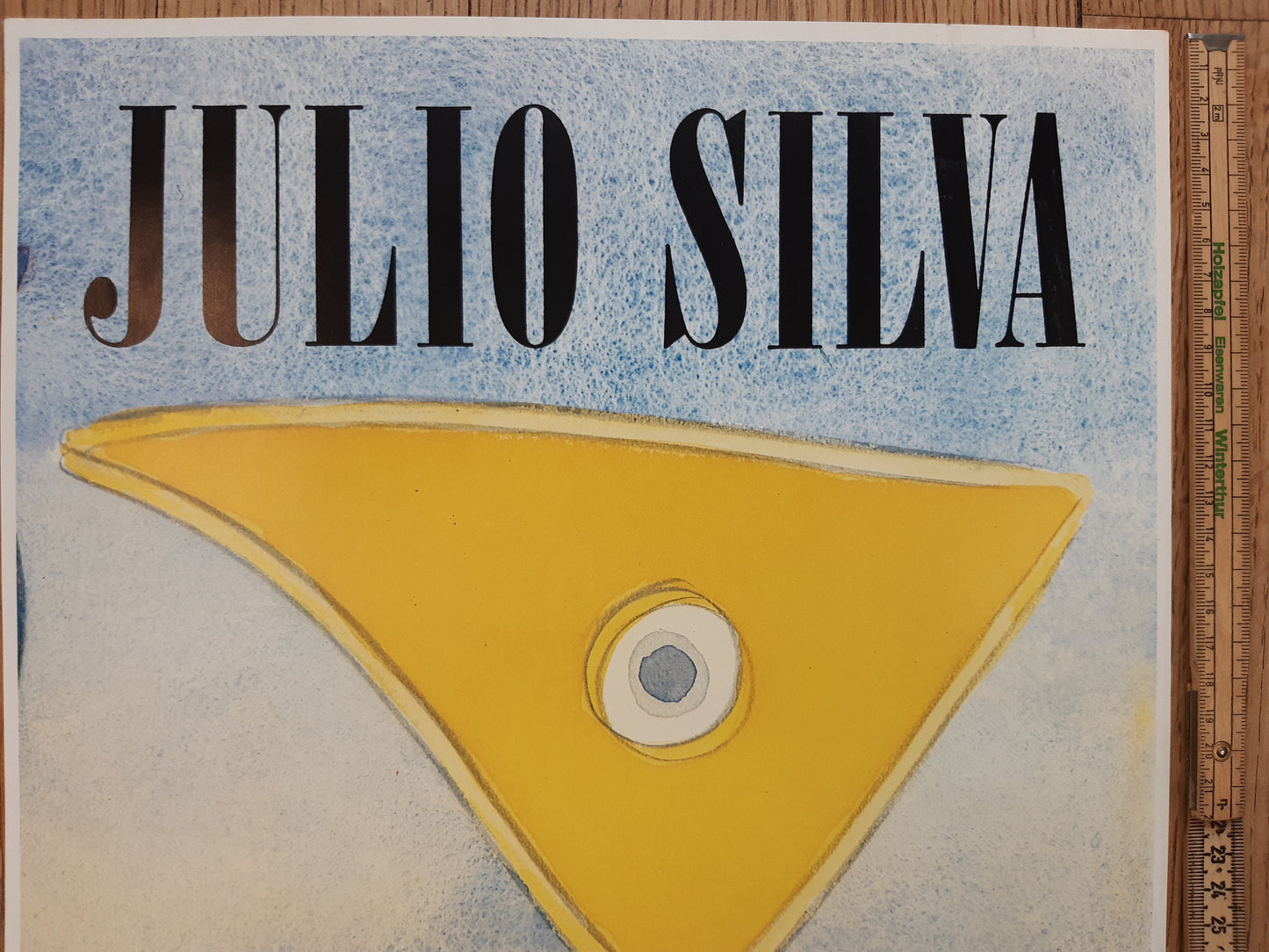 Julio Silva original art exhibition poster - 12.8"×26.4" (32.5×67cm)