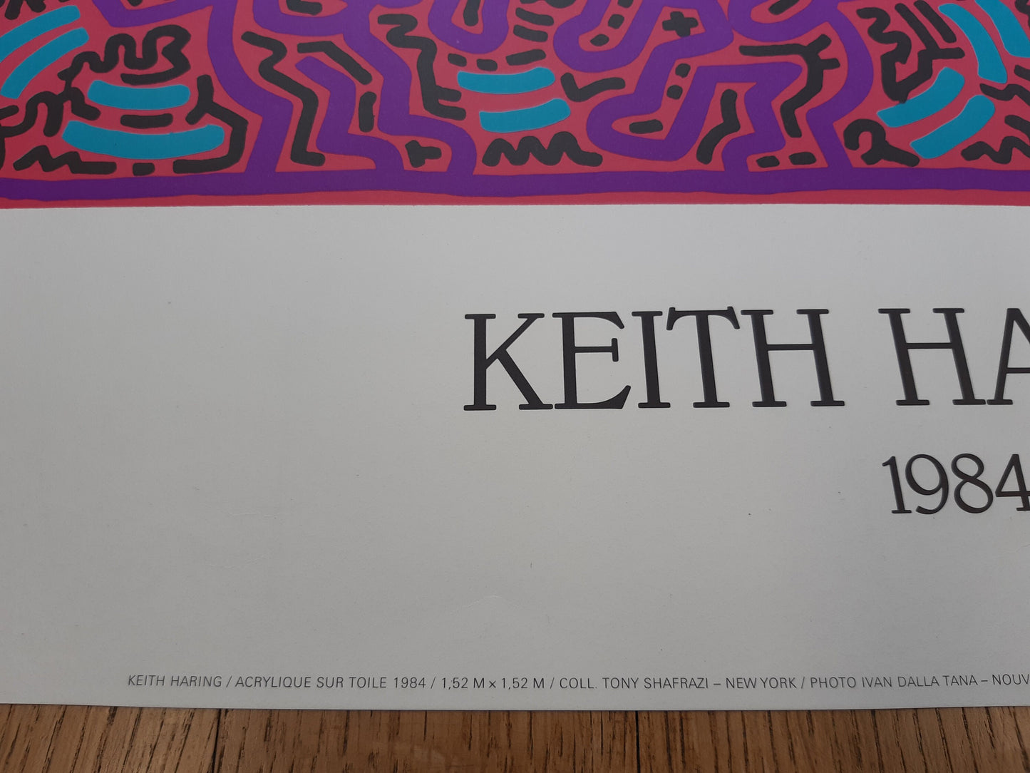 Keith Haring original art poster - 27.2"×29.7" (69×75.5cm)