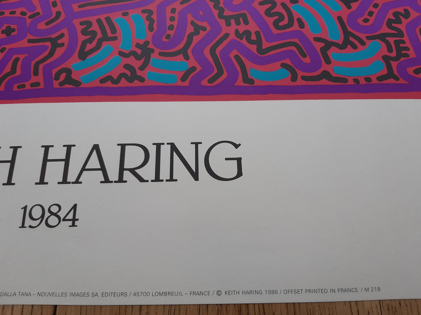 Keith Haring original art poster - 27.2"×29.7" (69×75.5cm)