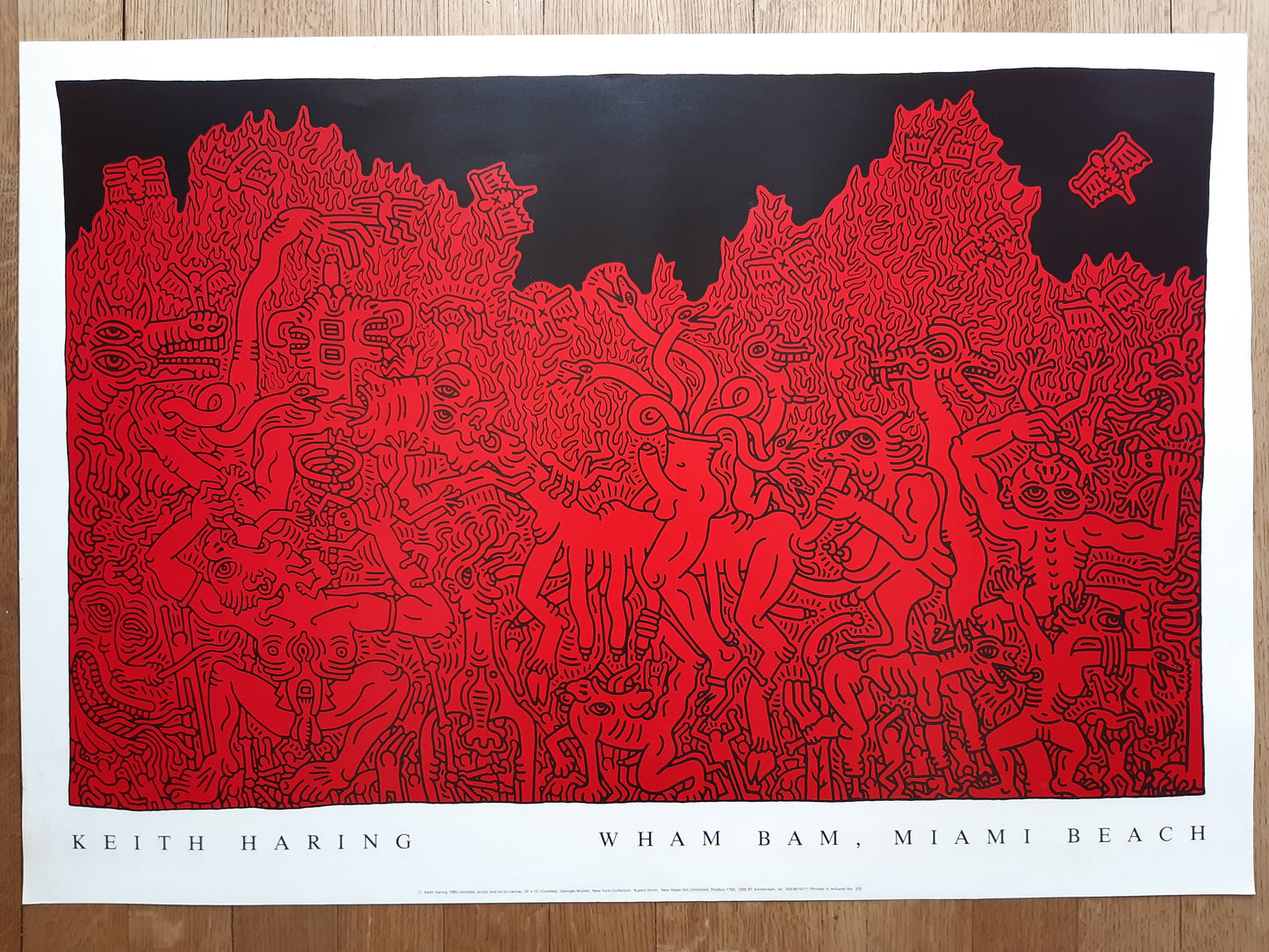Keith Haring original art poster - 39.4"×27.6" (100×70cm)