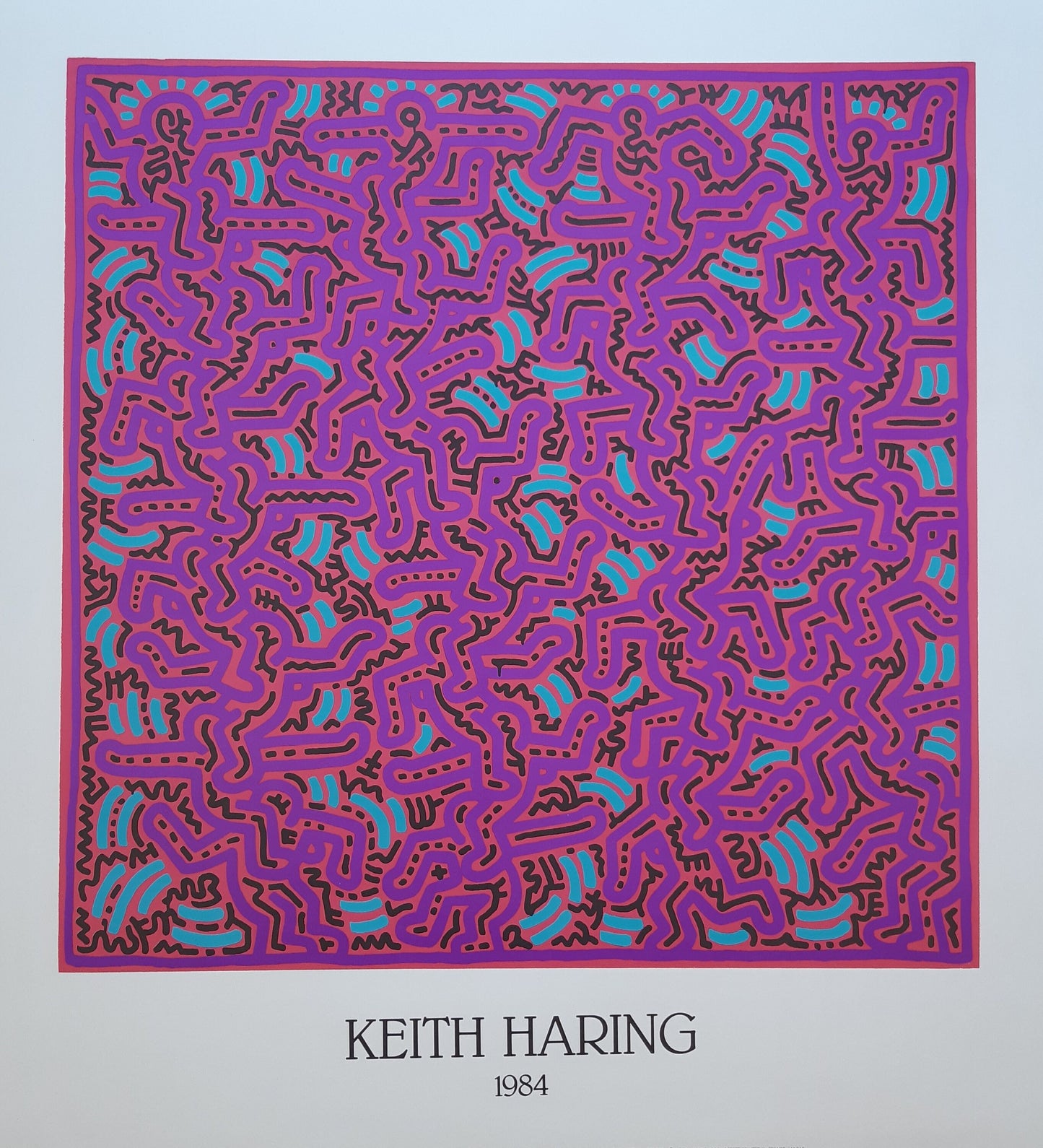 Keith Haring original art poster - 27.2"×29.7" (69×75.5cm)