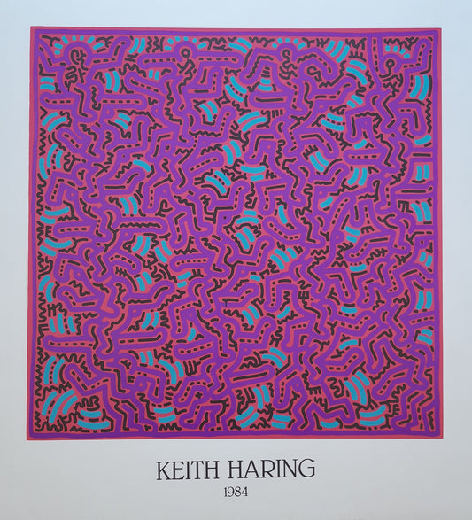 Keith Haring original art poster - 27.2"×29.7" (69×75.5cm)