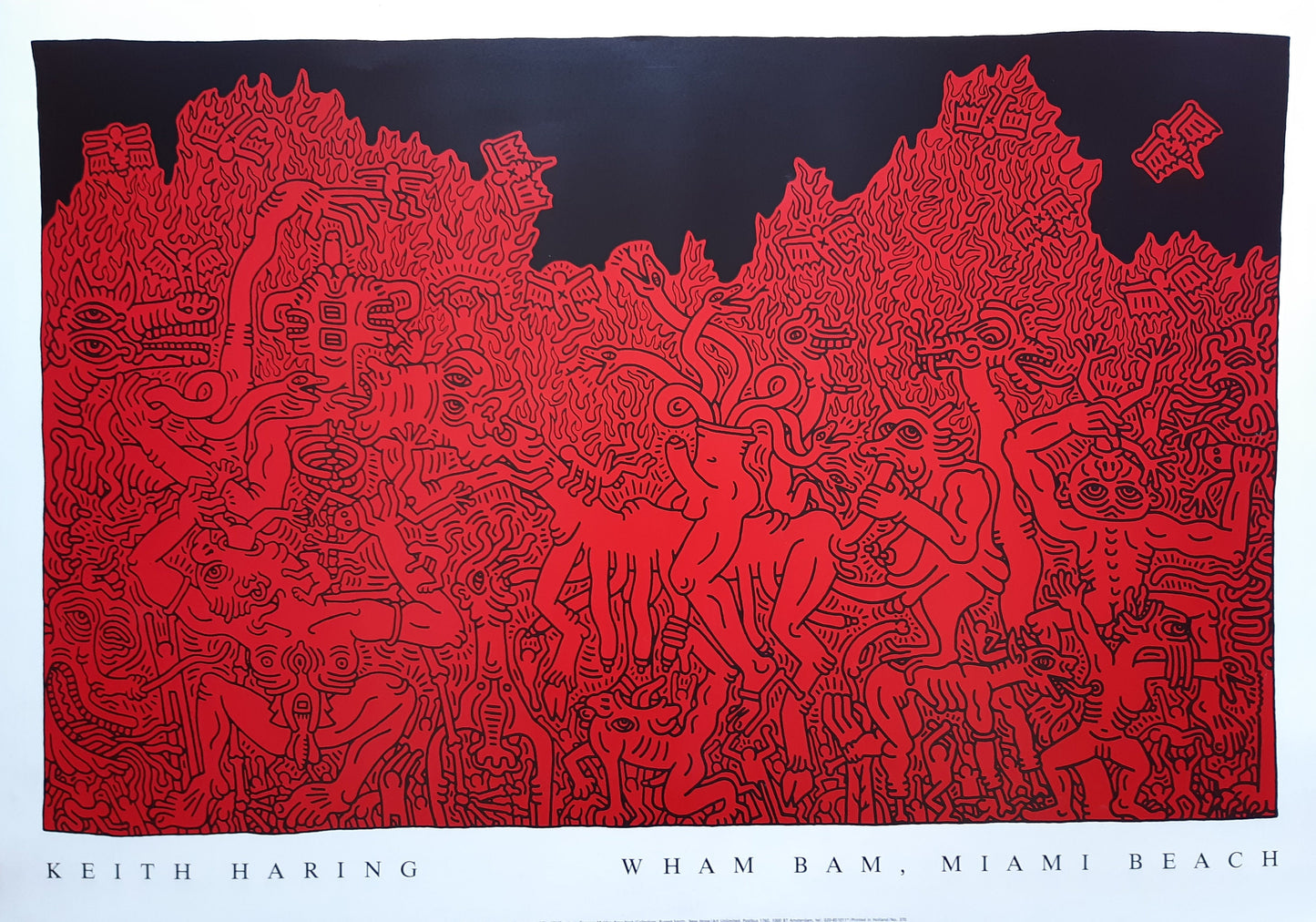 Keith Haring original art poster - 39.4"×27.6" (100×70cm)