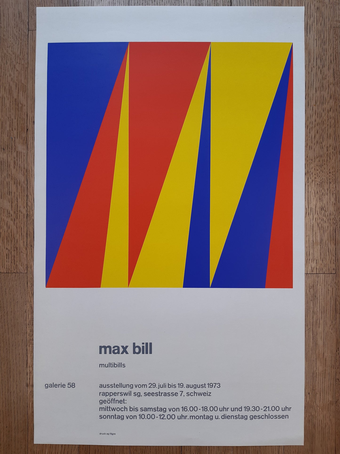 Max Bill original poster - 21.3"×28.7" (54×73cm)