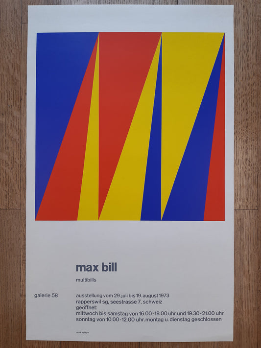 Max Bill original poster - 21.3"×28.7" (54×73cm)