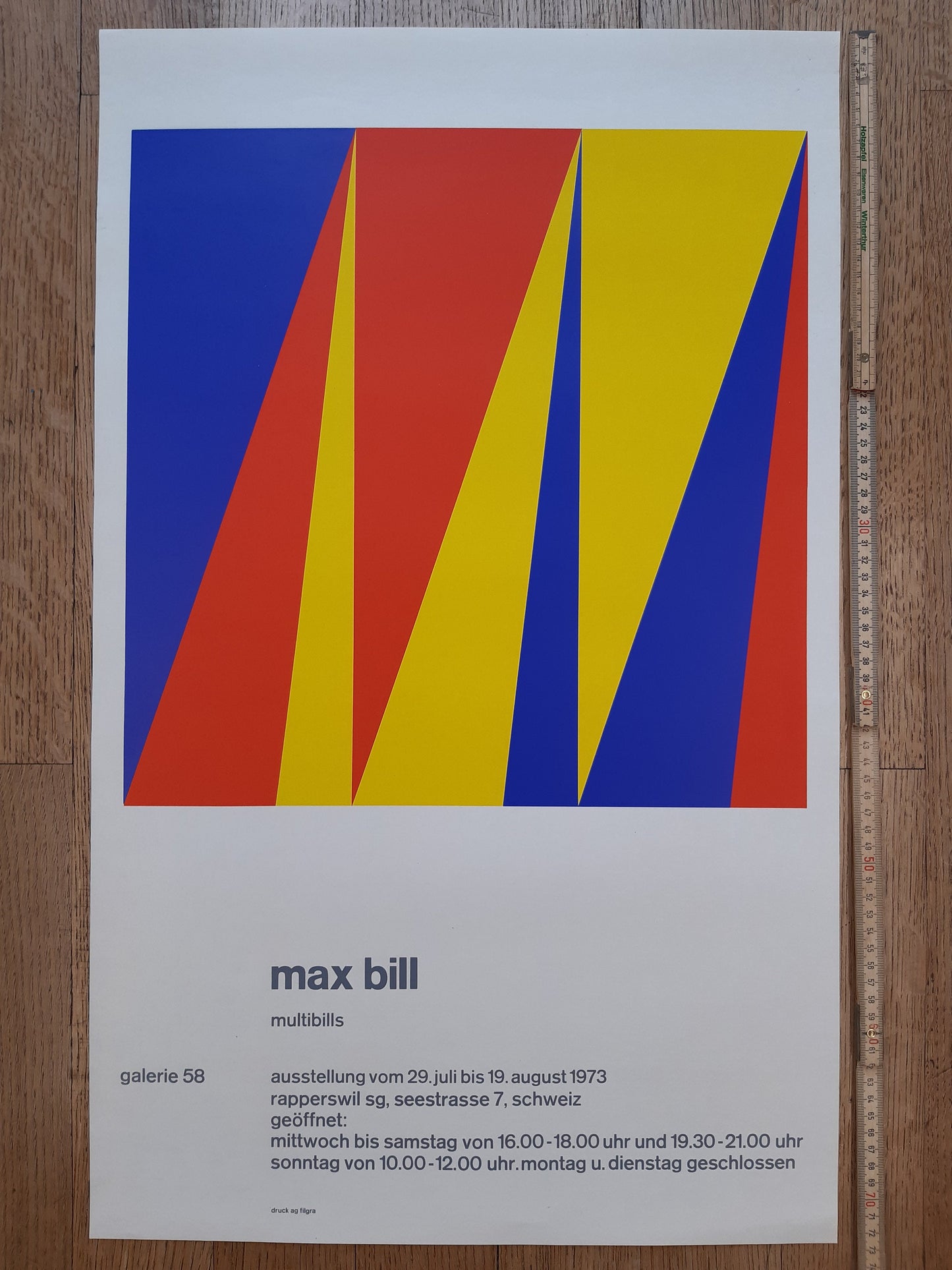 Max Bill original poster - 21.3"×28.7" (54×73cm)