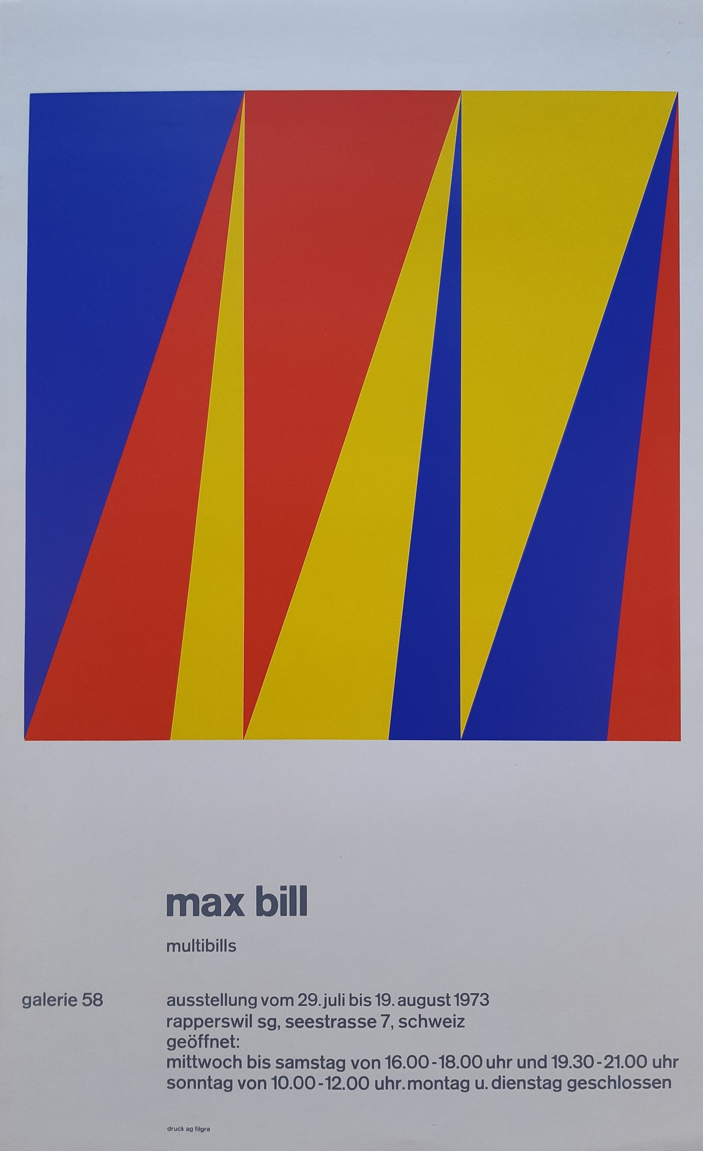 Max Bill original poster - 21.3"×28.7" (54×73cm)