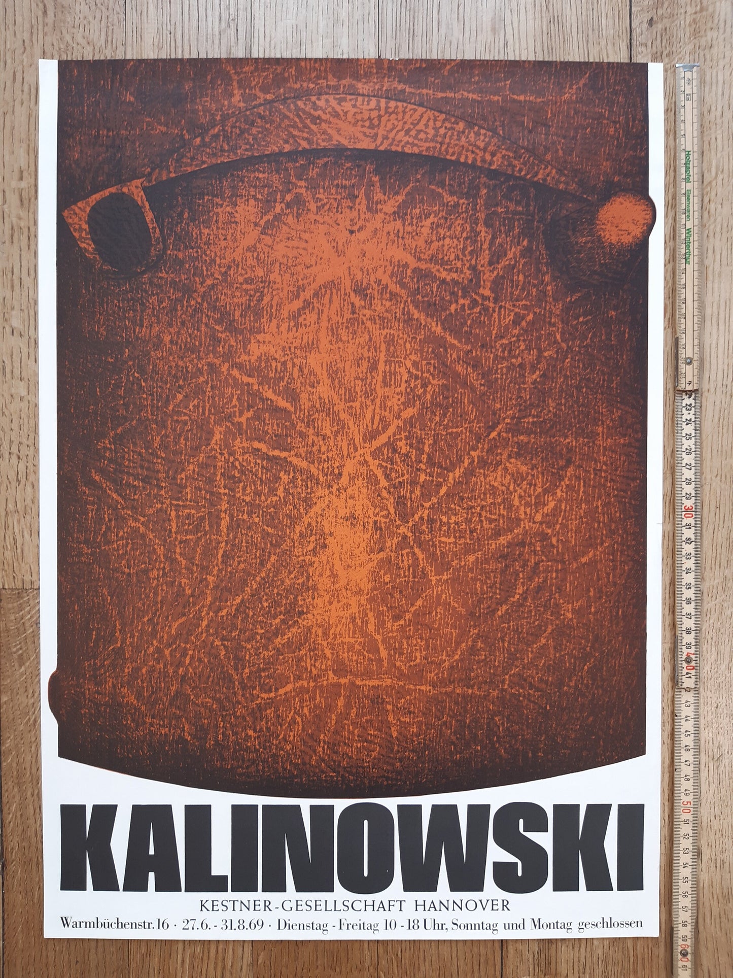 Horst Kalinowski original art exhibition poster - 16.5"×23.2" (42×59cm)