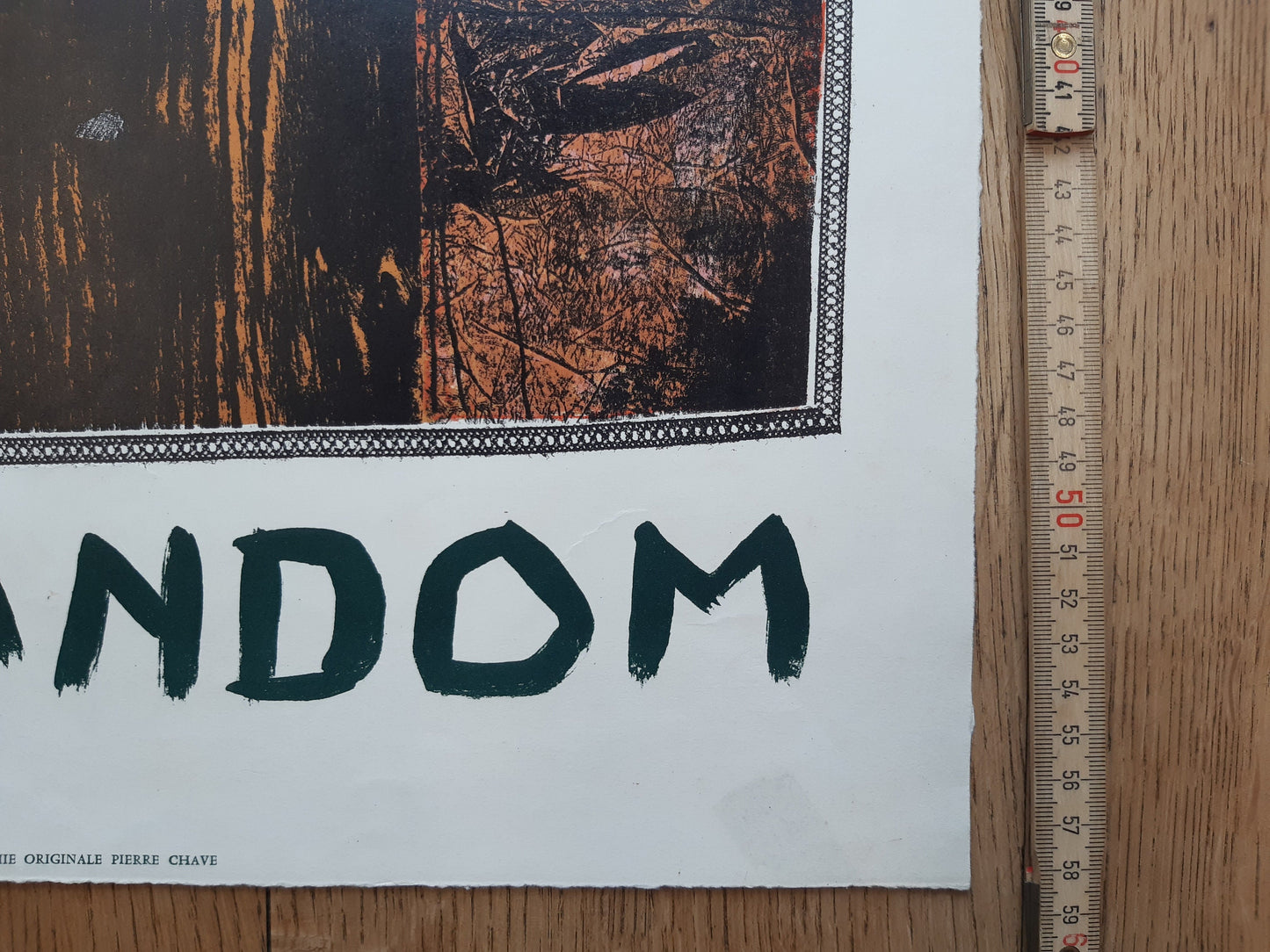 J.J Condom original art poster - 16.4"×23.1" (41.6×58.8cm)