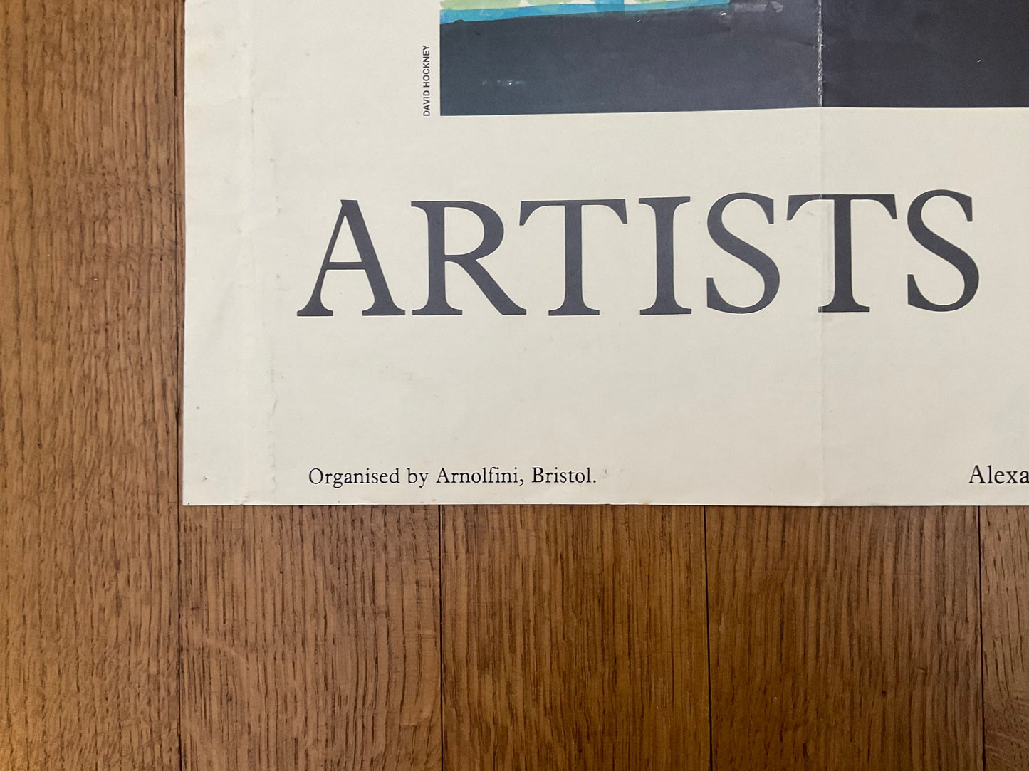 David Hockney original art poster used folded - 32.9"×23.6" (83.5×60cm)