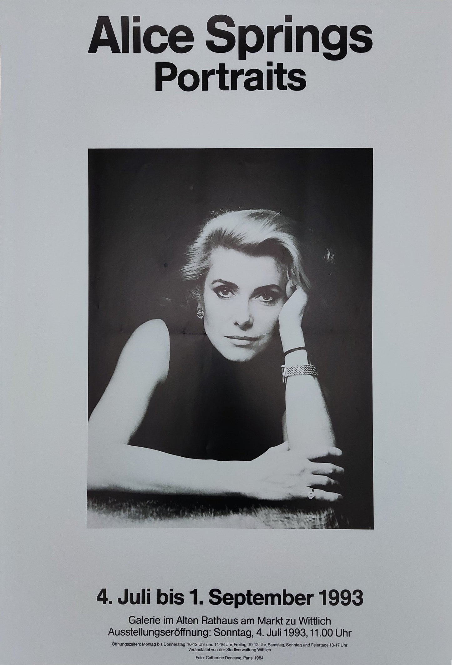 Alice Springs vintage photo poster featuring Catherine Deneuve used - 18.9"×27.6" (48×70cm)