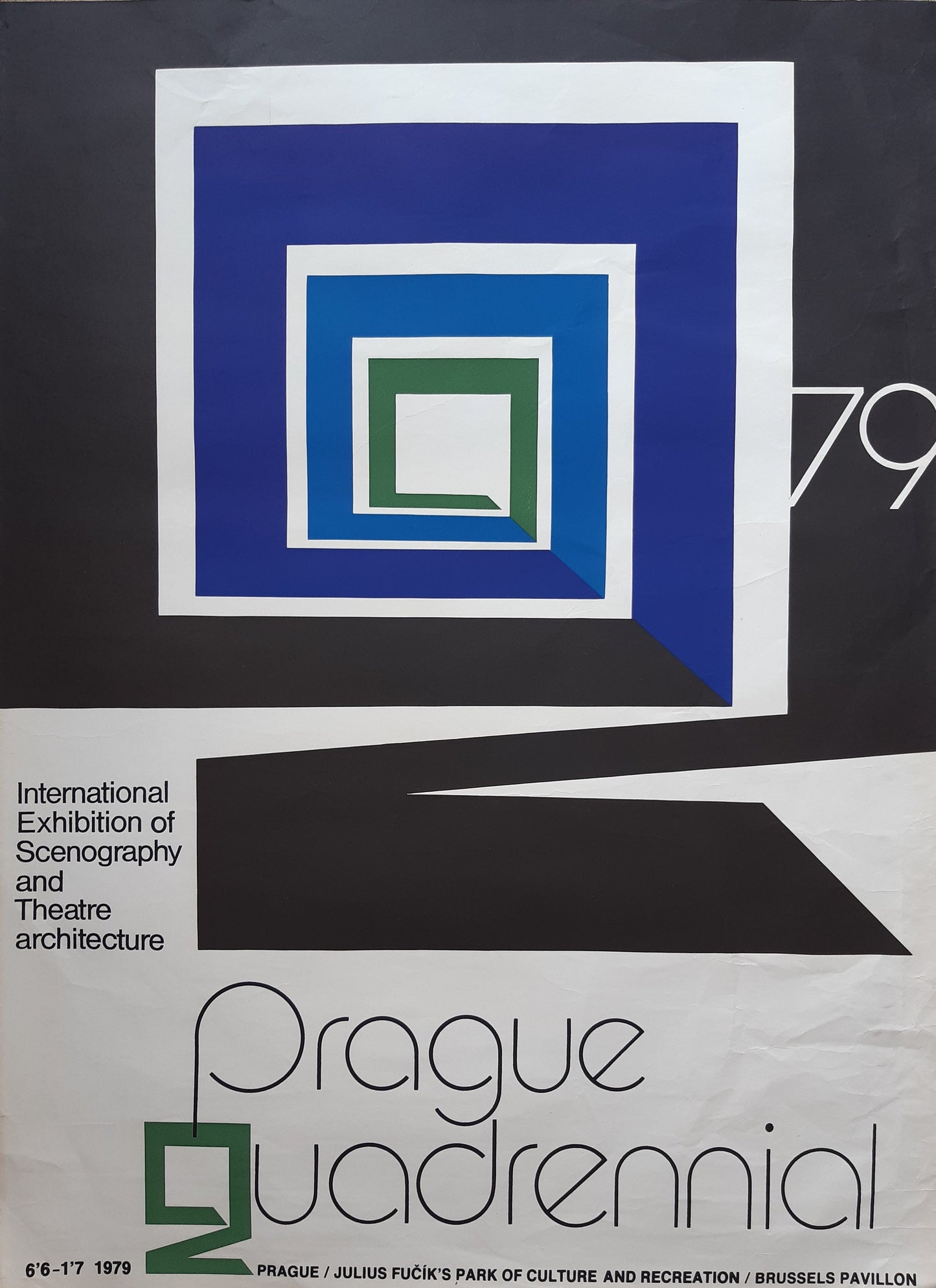 Prague quadrennial original art poster - 28.1"×38.4" (71.5×97.5cm)