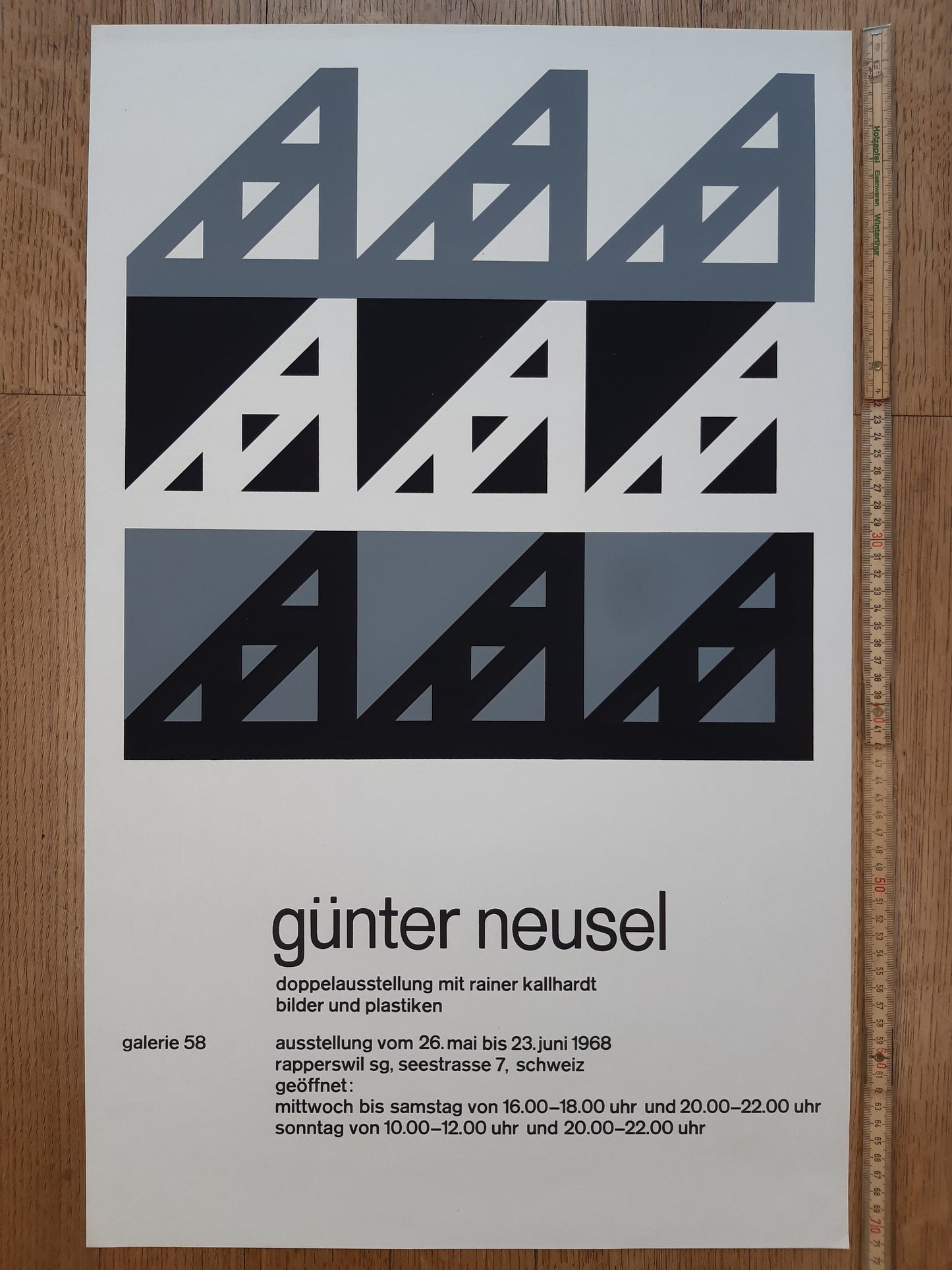 Günter Neusel original art poster - 17.7"×28.3" (45×71.8cm)