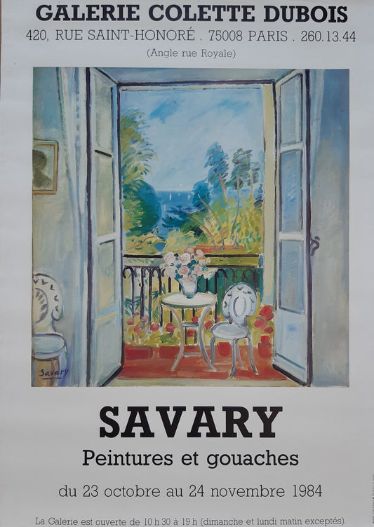 Savary original art poster - 17.7"×27.2" (45×69cm)