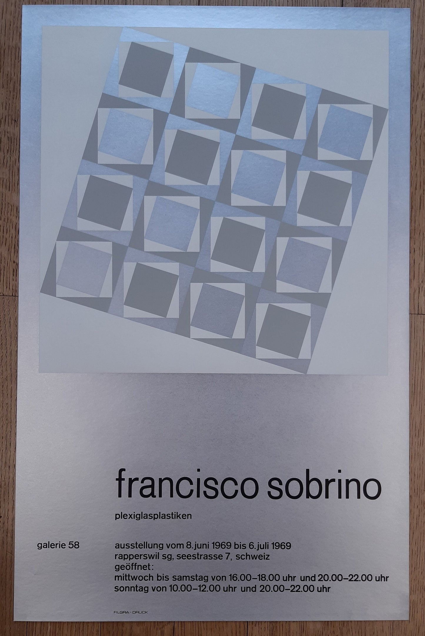 Francisco Sobrino original art poster - 18.1"×28.3" (46×72cm)