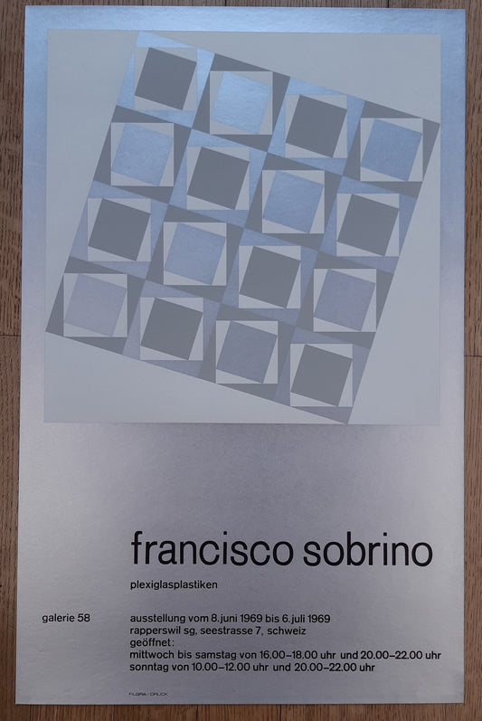 Francisco Sobrino original art poster - 18.1"×28.3" (46×72cm)