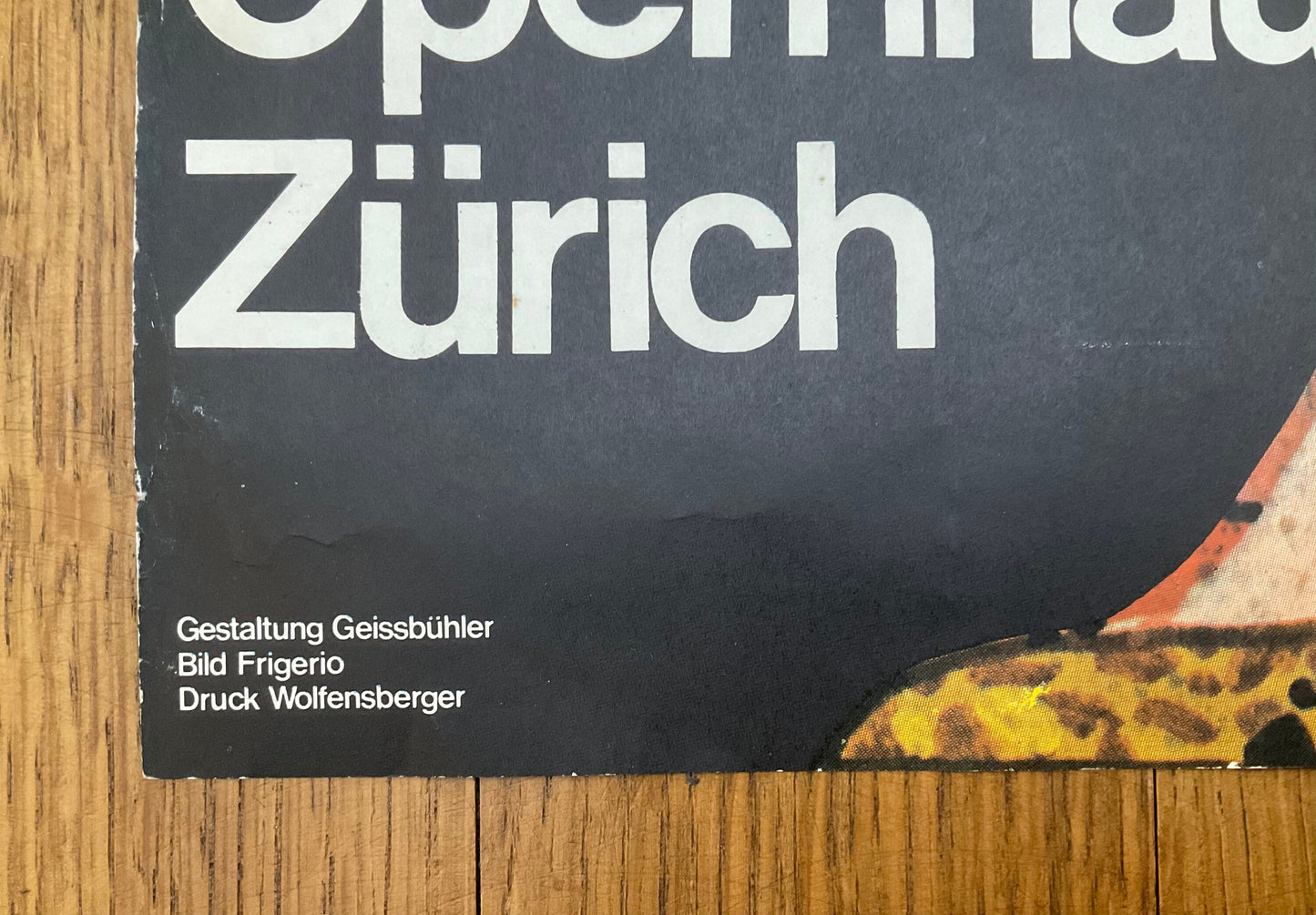 Opernhaus Zürich original art poster - 35.6"×50.2" (90.5×127.5cm)
