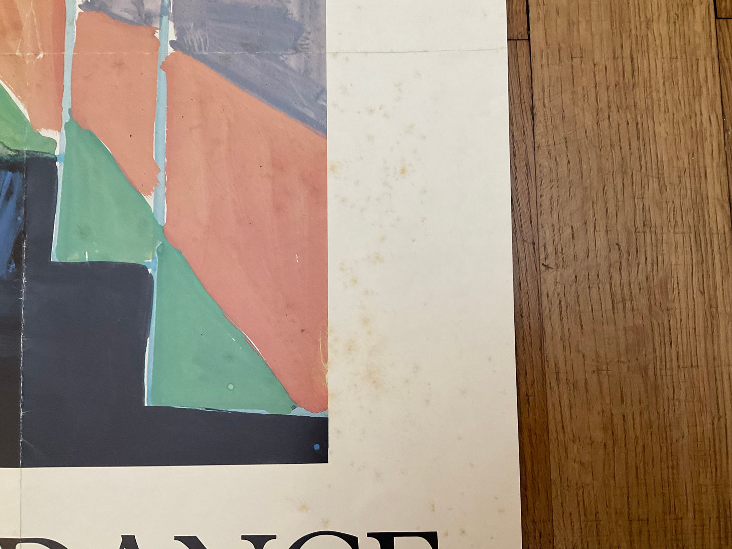 David Hockney original art poster used folded - 32.9"×23.6" (83.5×60cm)
