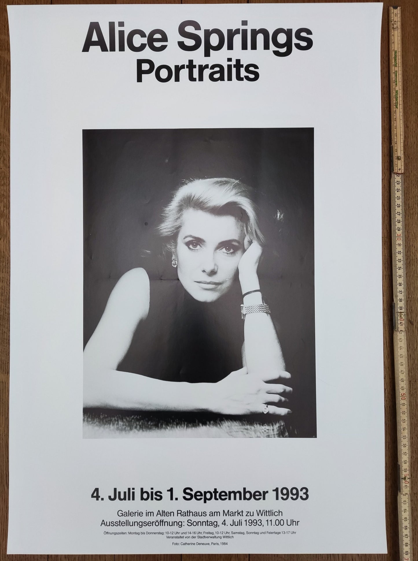Alice Springs vintage photo poster featuring Catherine Deneuve used - 18.9"×27.6" (48×70cm)