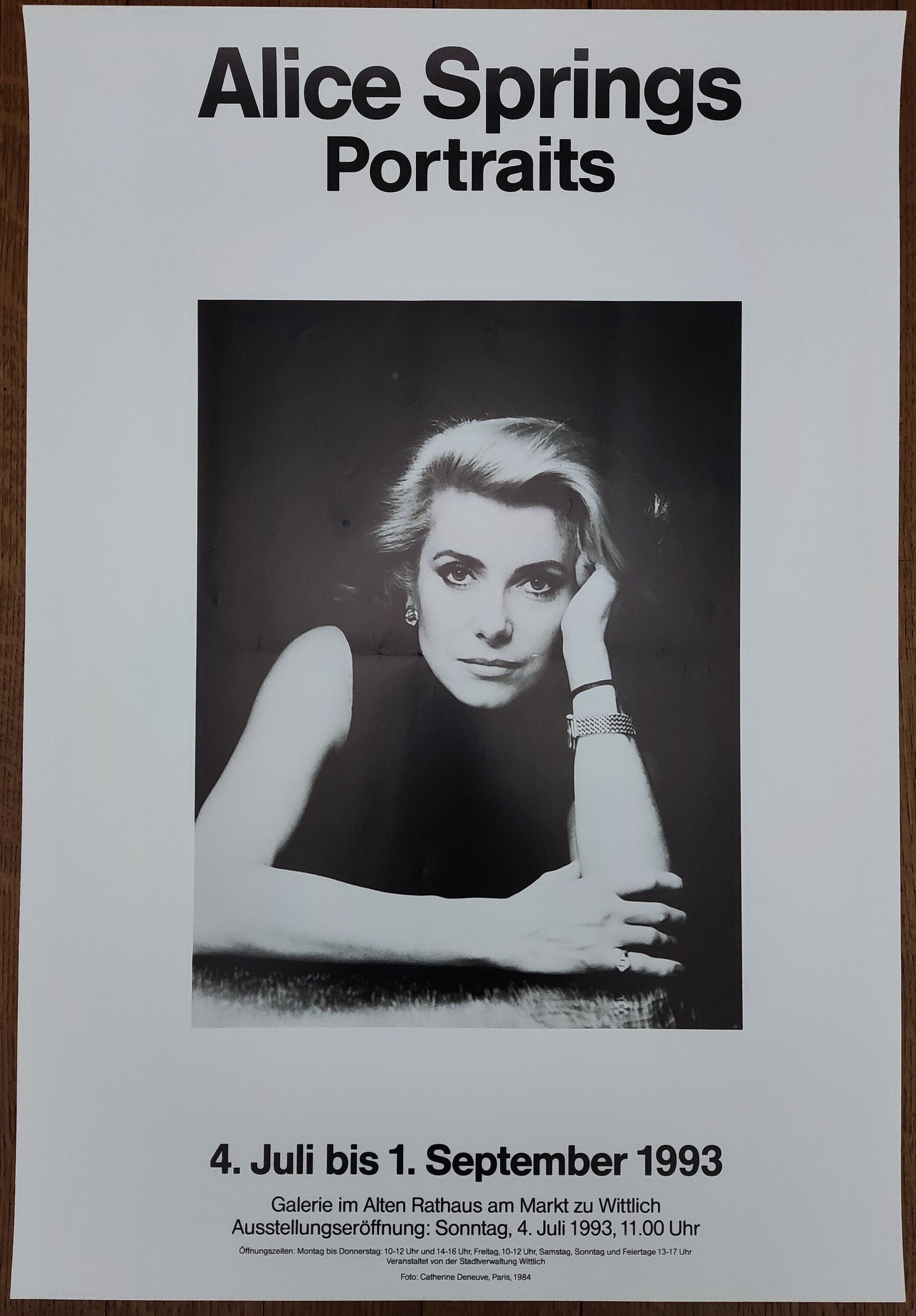 Alice Springs vintage photo poster featuring Catherine Deneuve used - 18.9"×27.6" (48×70cm)