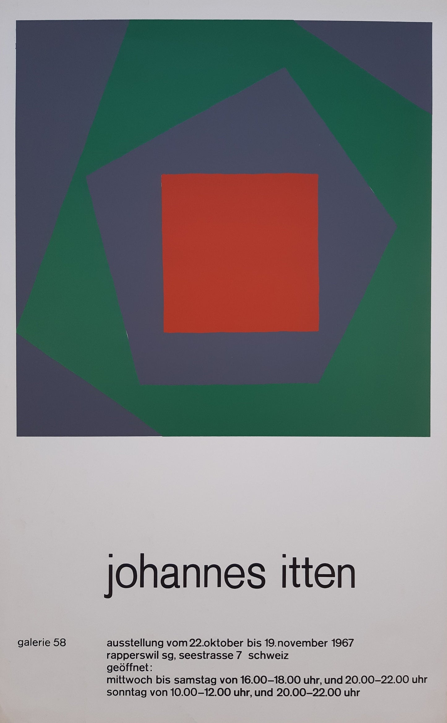 Johannes Itten original art poster - 20.1"×30.0" (51×76.2cm)