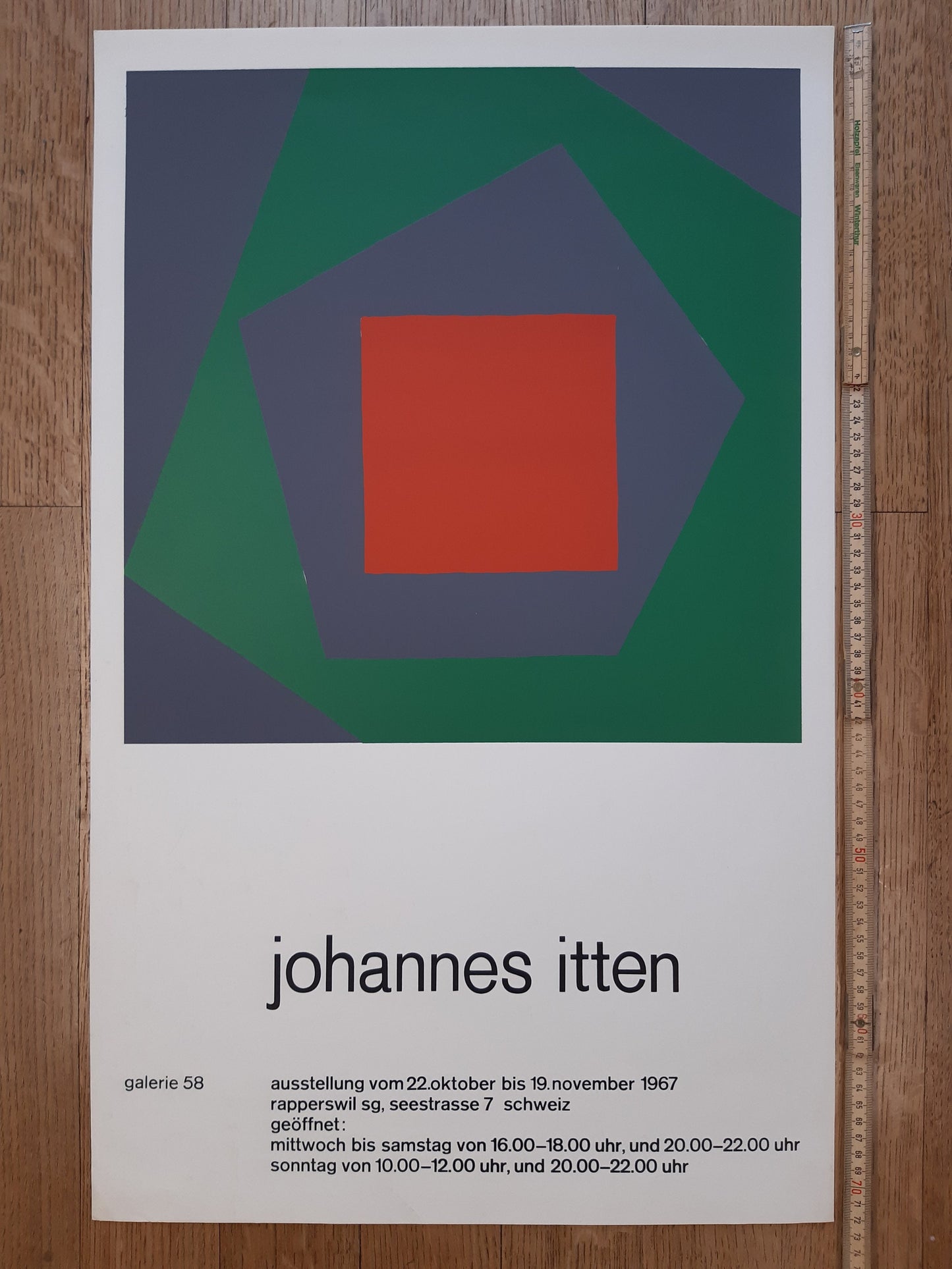 Johannes Itten original art poster - 20.1"×30.0" (51×76.2cm)