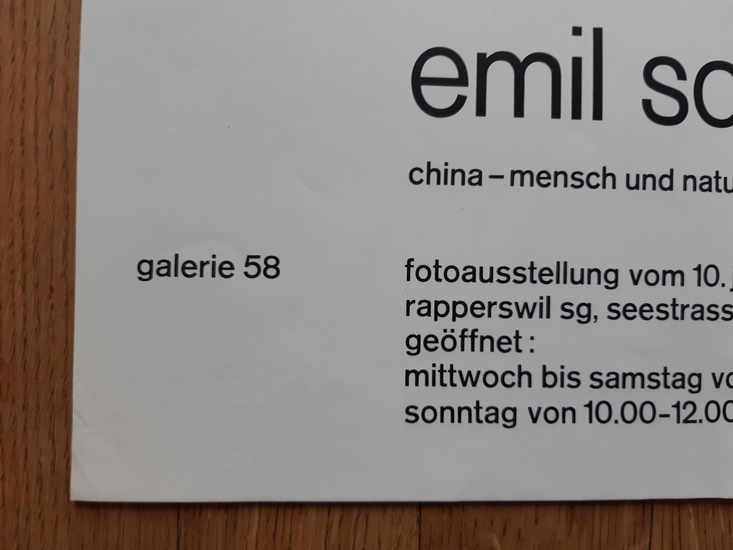Emil Schulthess original art poster - 17.7"×28.5" (45×72.3cm)