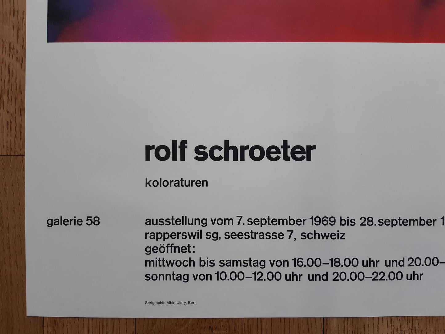 Rolf Schroeter original art poster - 17.8"×28.5" (45.2×72.5cm)
