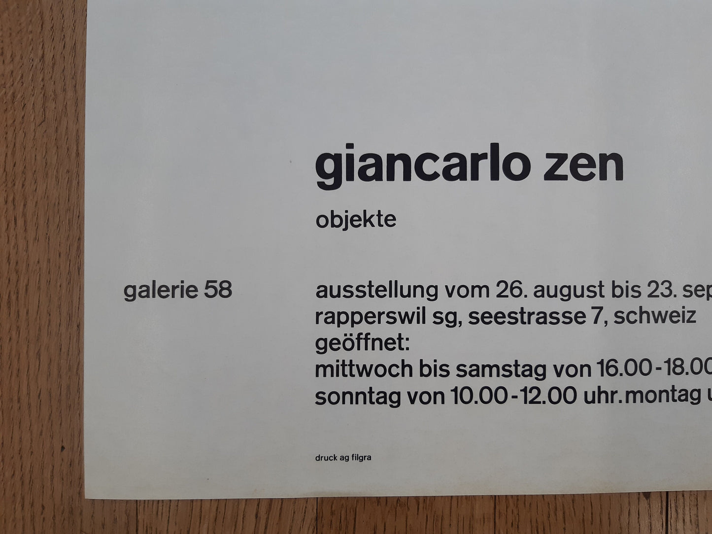 Giancarlo Zen original art poster - 17.7"×28.7" (45×73cm)