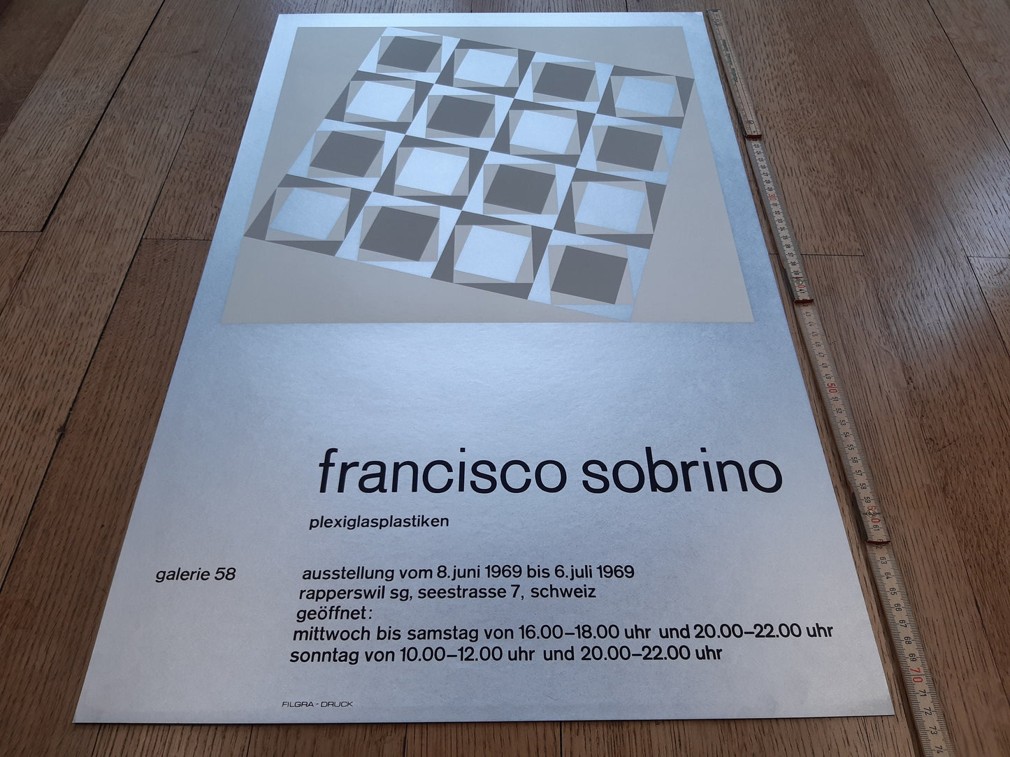 Francisco Sobrino original art poster - 18.1"×28.3" (46×72cm)