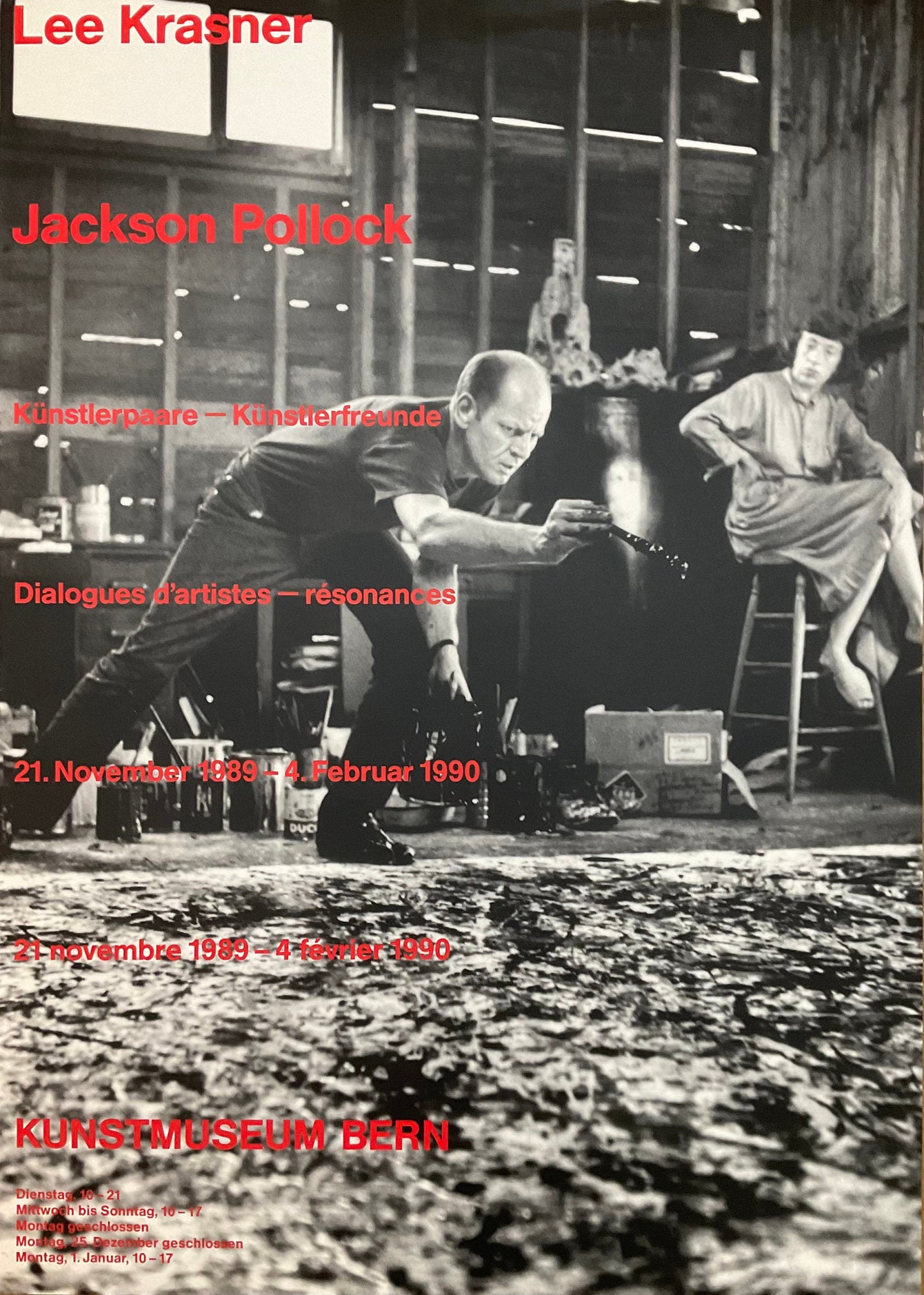 Krasner Pollock original art poster - 35.6"×50.4" (90.5×128cm)
