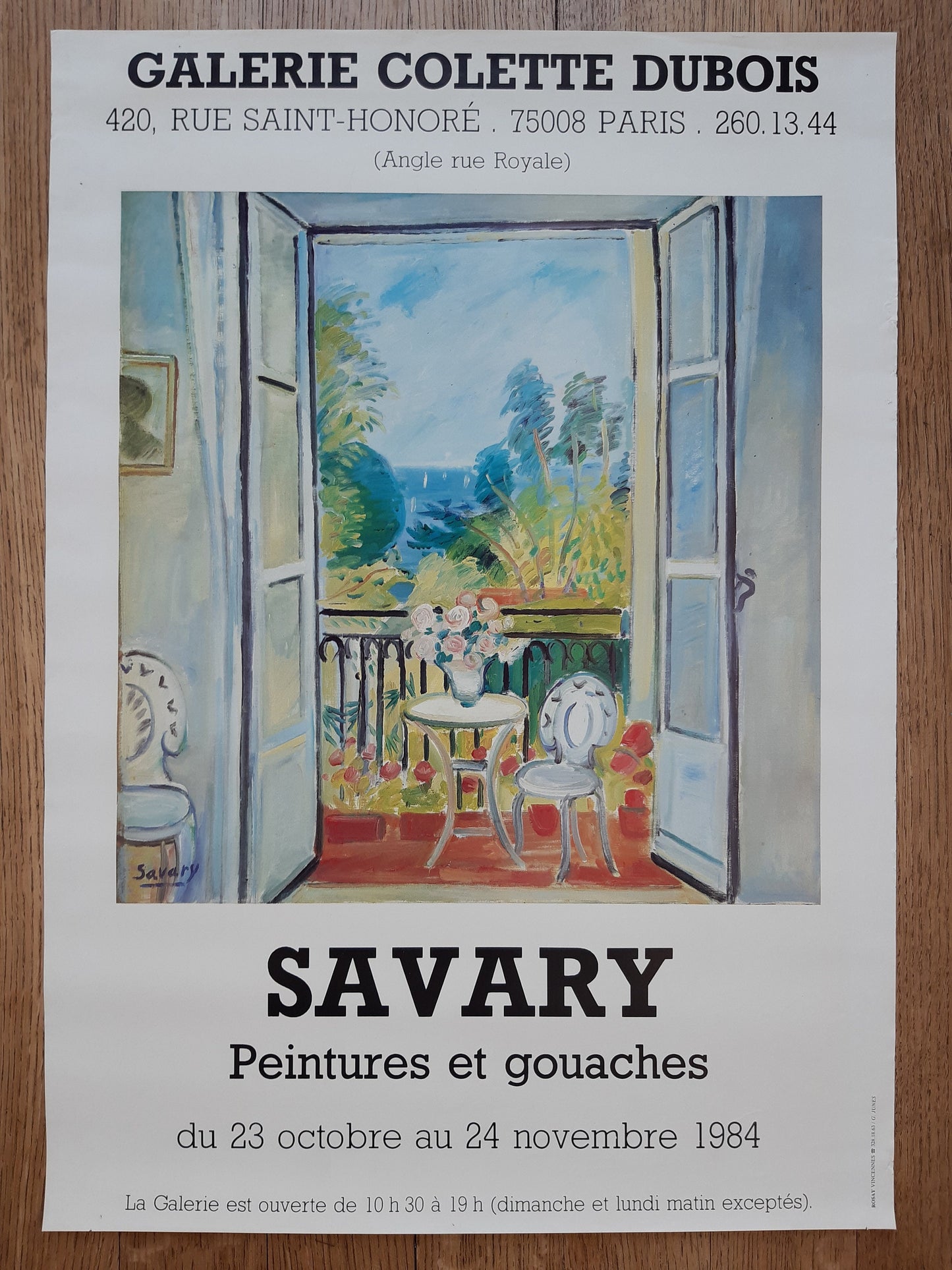 Savary original art poster - 17.7"×27.2" (45×69cm)