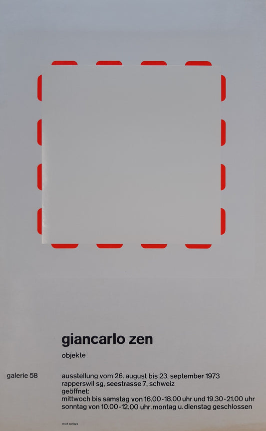 Giancarlo Zen original art poster - 17.7"×28.7" (45×73cm)