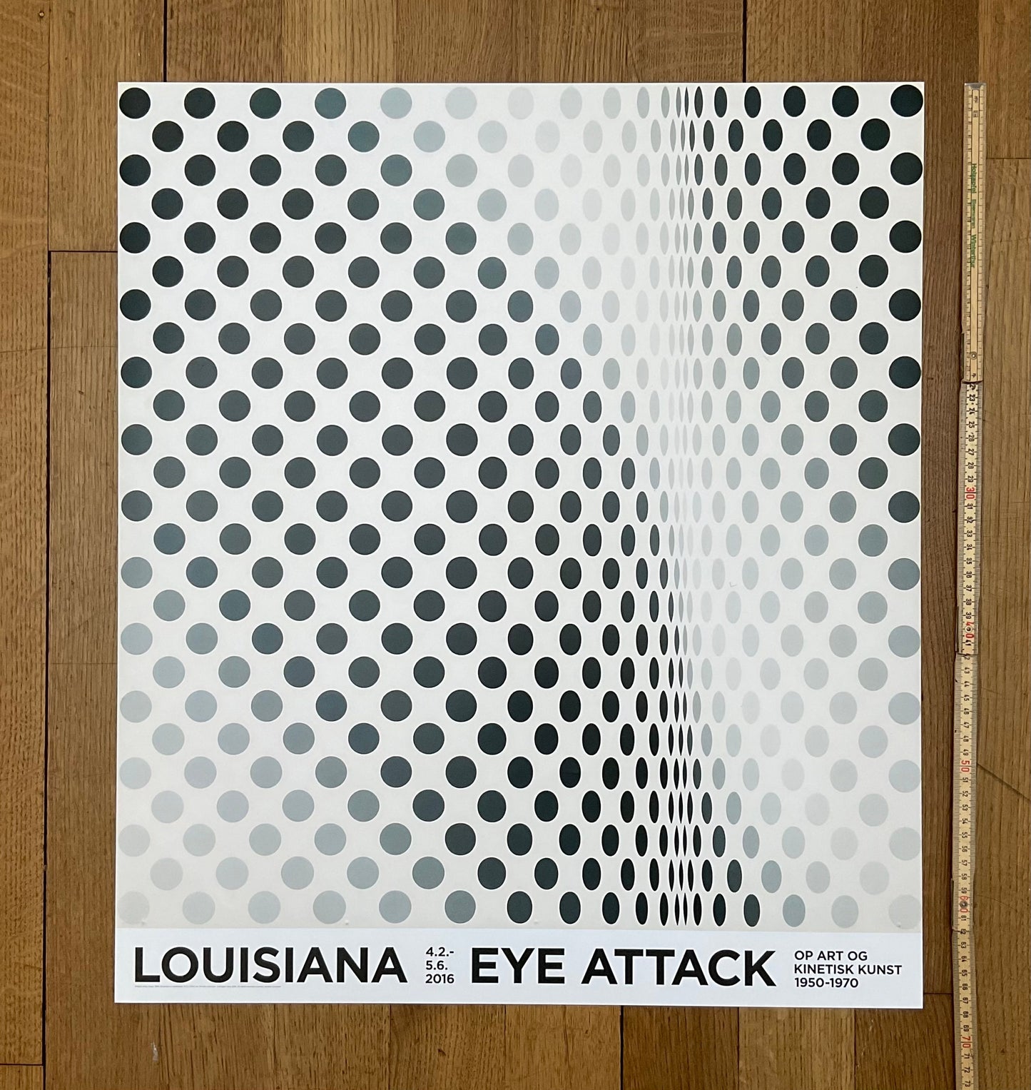 Bridget Riley art exhibition poster - 23.2"×26.8" (59×68cm)