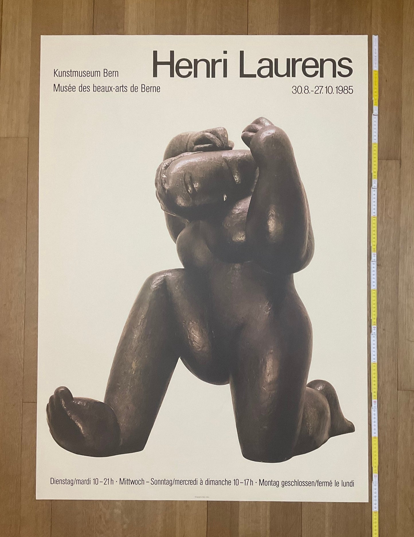 Henri Laurens original art poster - 35.6"×50.4" (90.5×128cm)