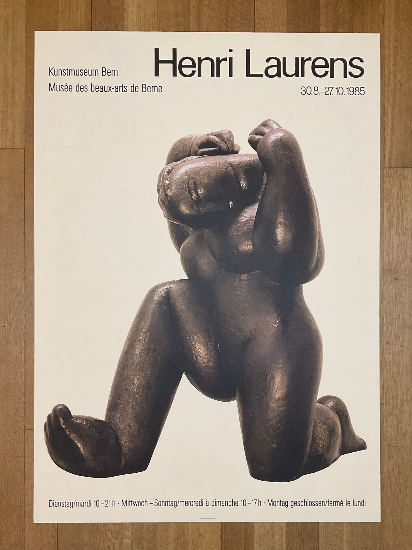 Henri Laurens original art poster - 35.6"×50.4" (90.5×128cm)