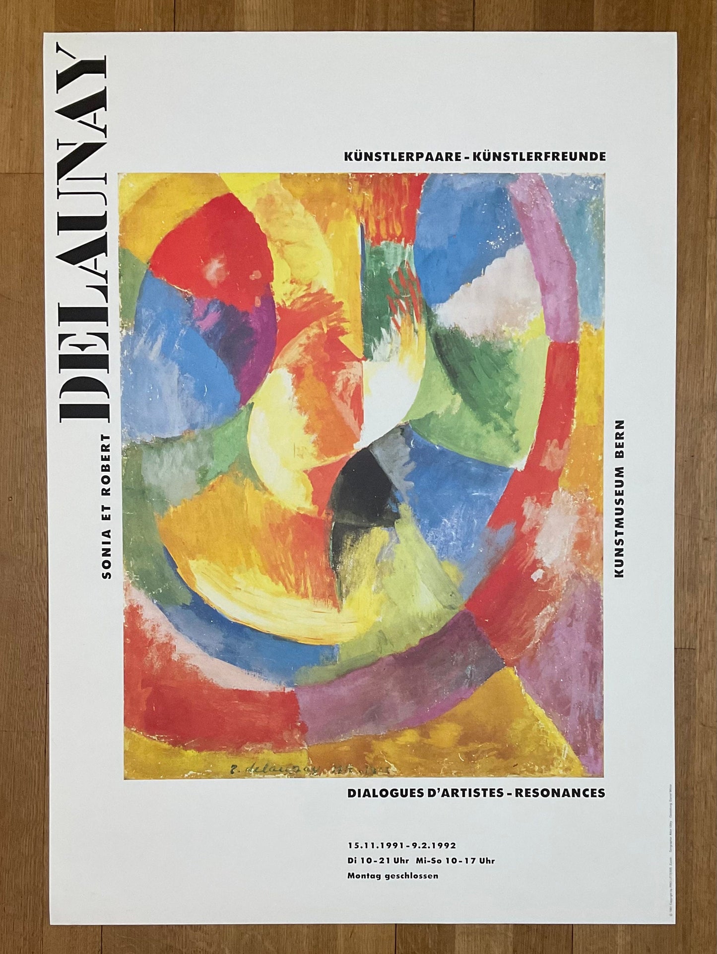 Sonia & Robert Delaunay original art poster - 35.6"×50.2" (90.5×127.5cm)