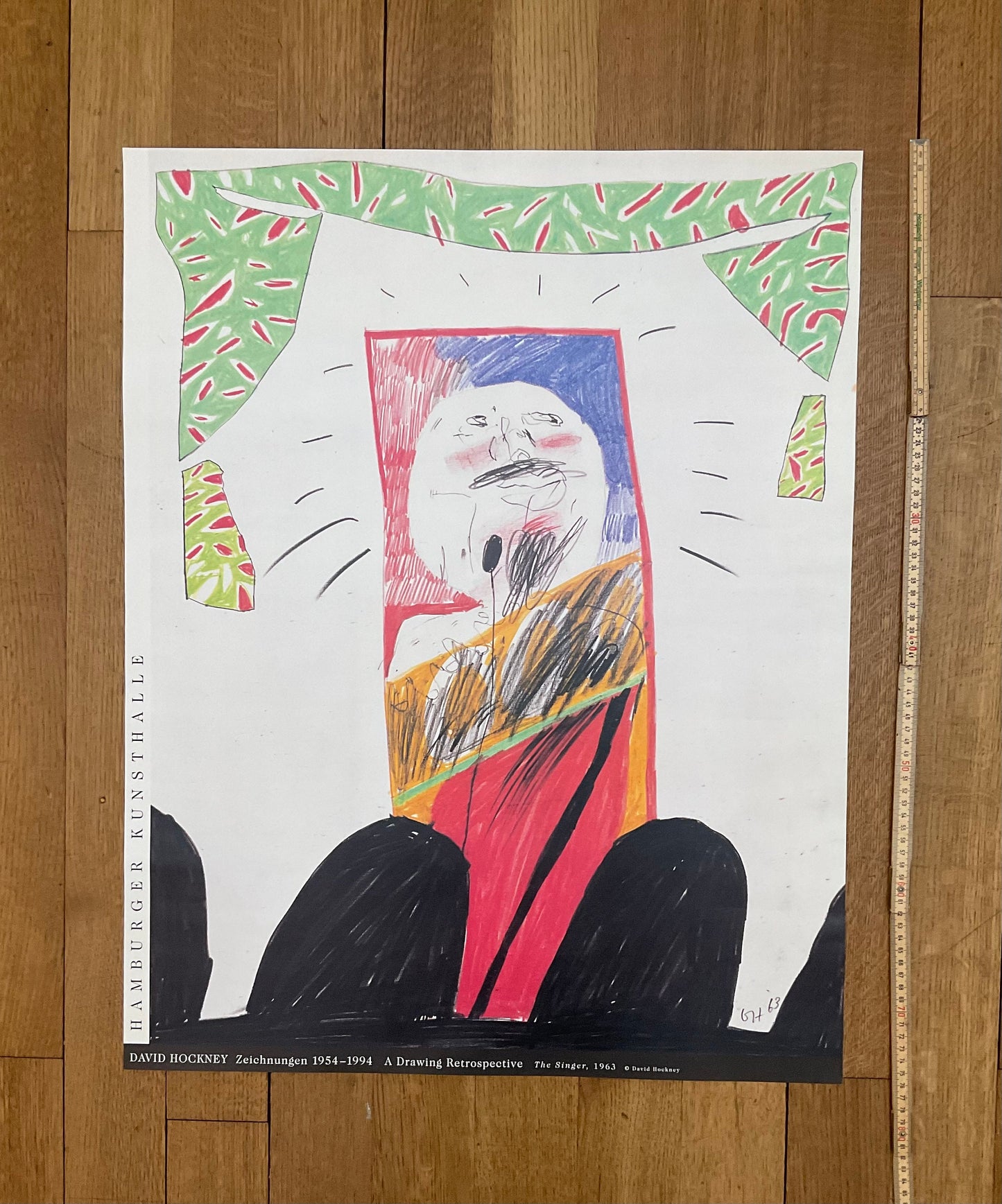David Hockney original exhibition poster - 23.5"×29.5" (59.6×75cm)