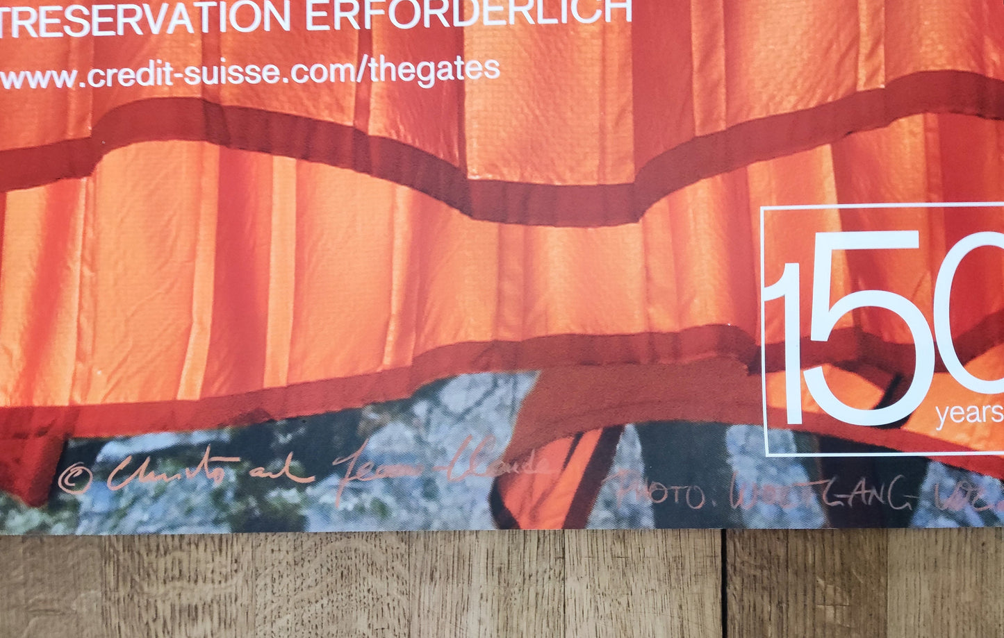 Christo original art poster handsigned - 35.4"×50.4" (90×128cm)