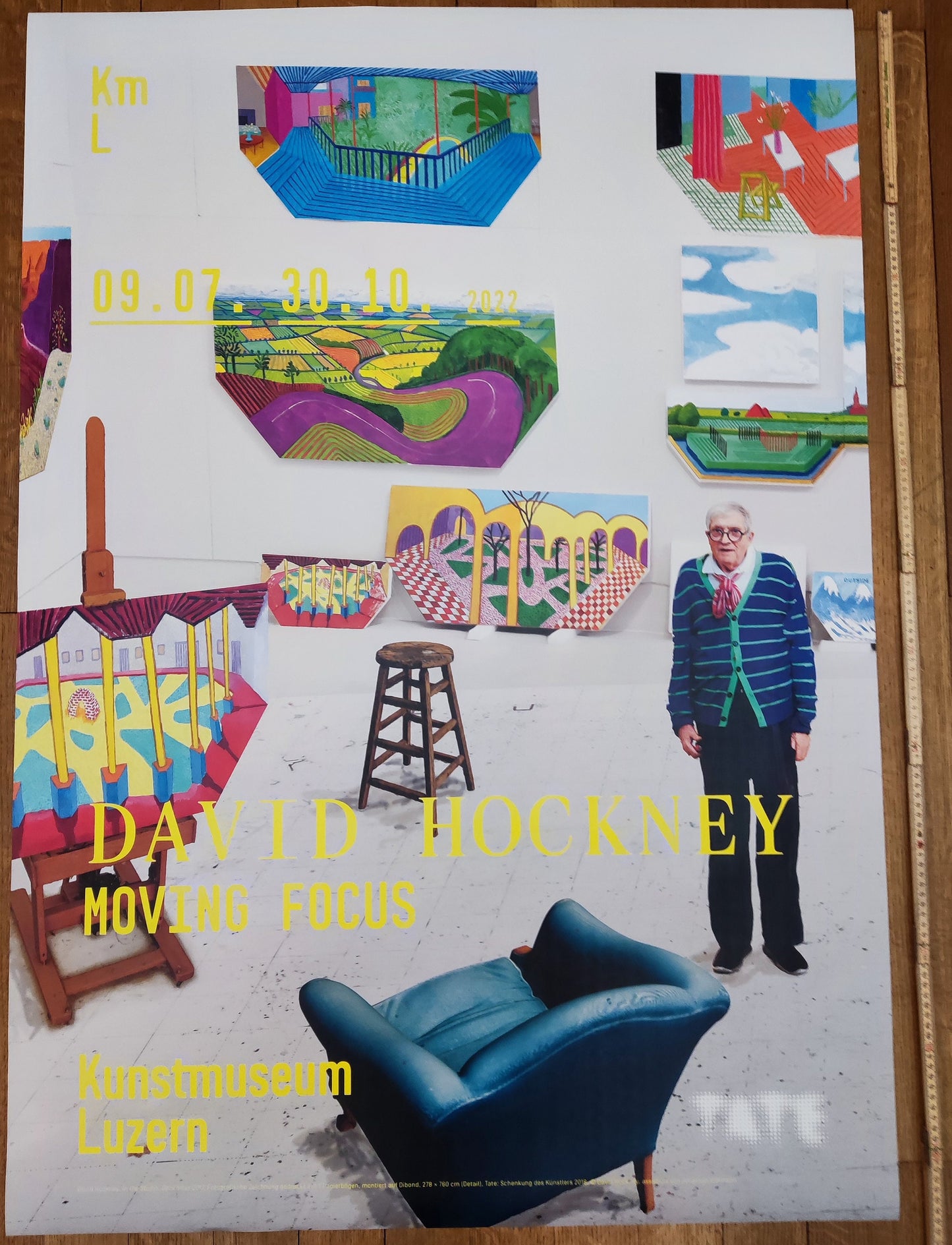 David Hockney Art exhibition Poster - 35.6"×50.4" (90.5×128cm)