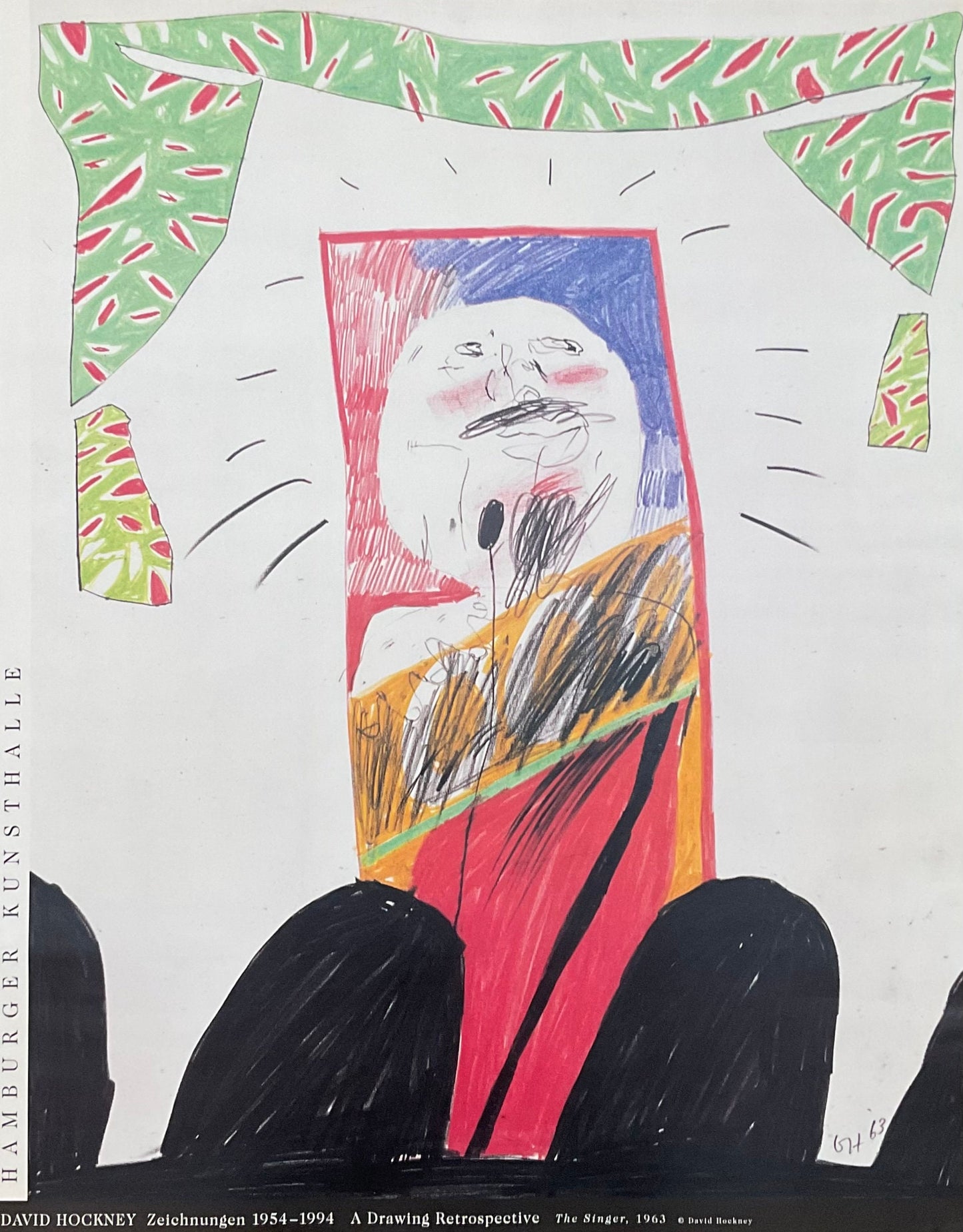 David Hockney original exhibition poster - 23.5"×29.5" (59.6×75cm)