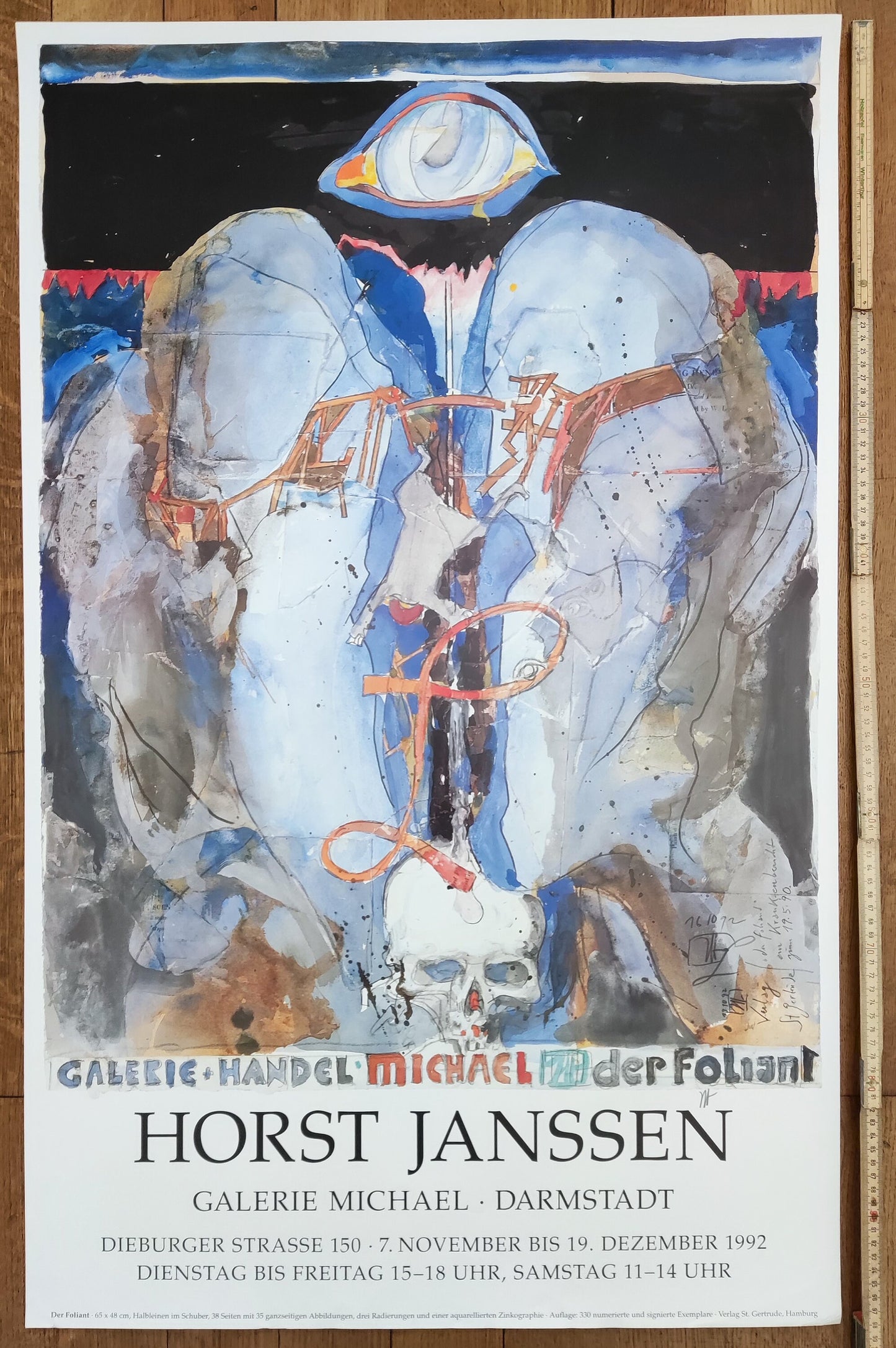 Horst Janssen original art poster monographed - 24.8"×39.4" (63×100cm)