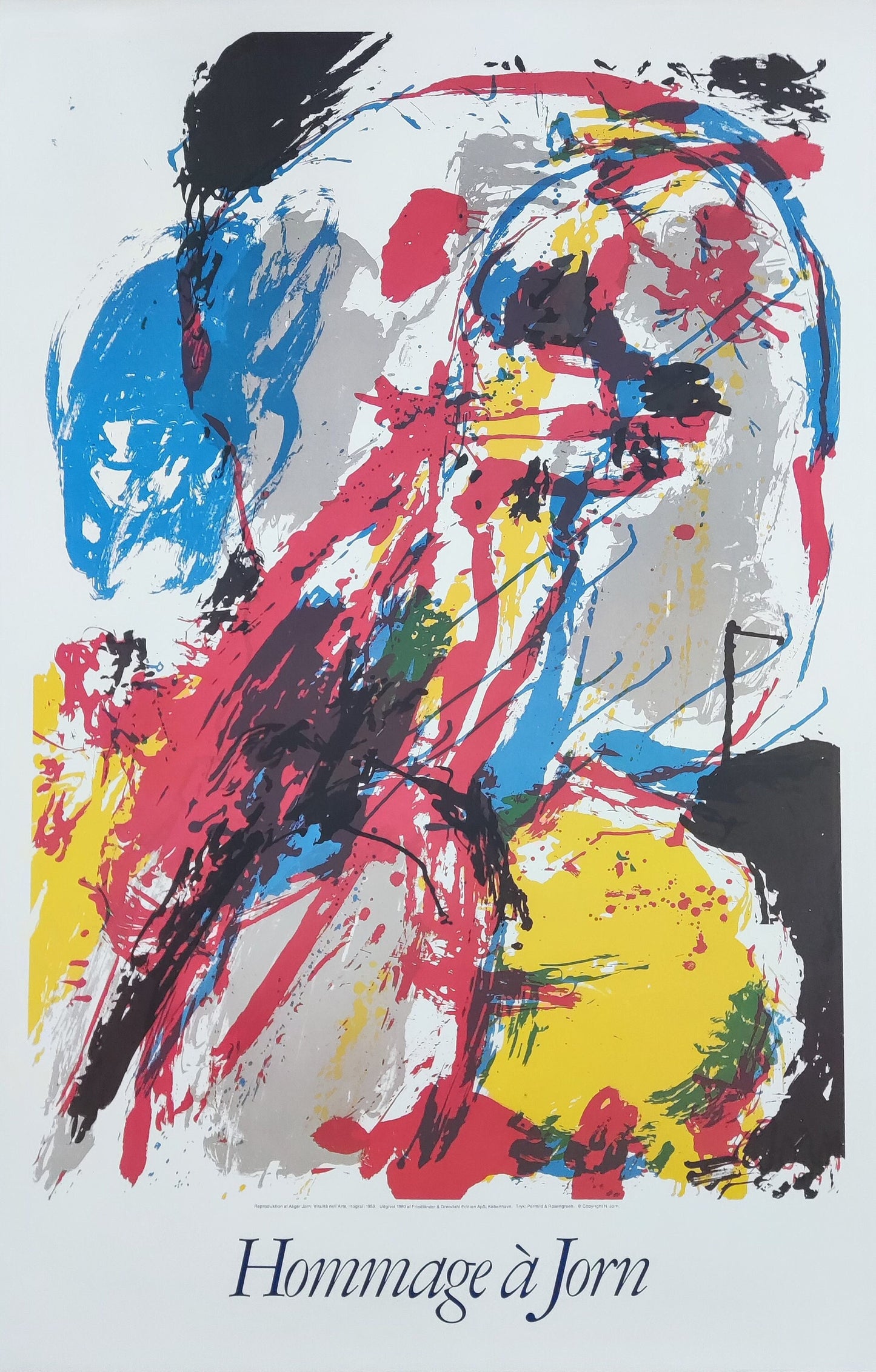 Asger Jorn original art poster - 25.6"×39.4" (65×100cm)