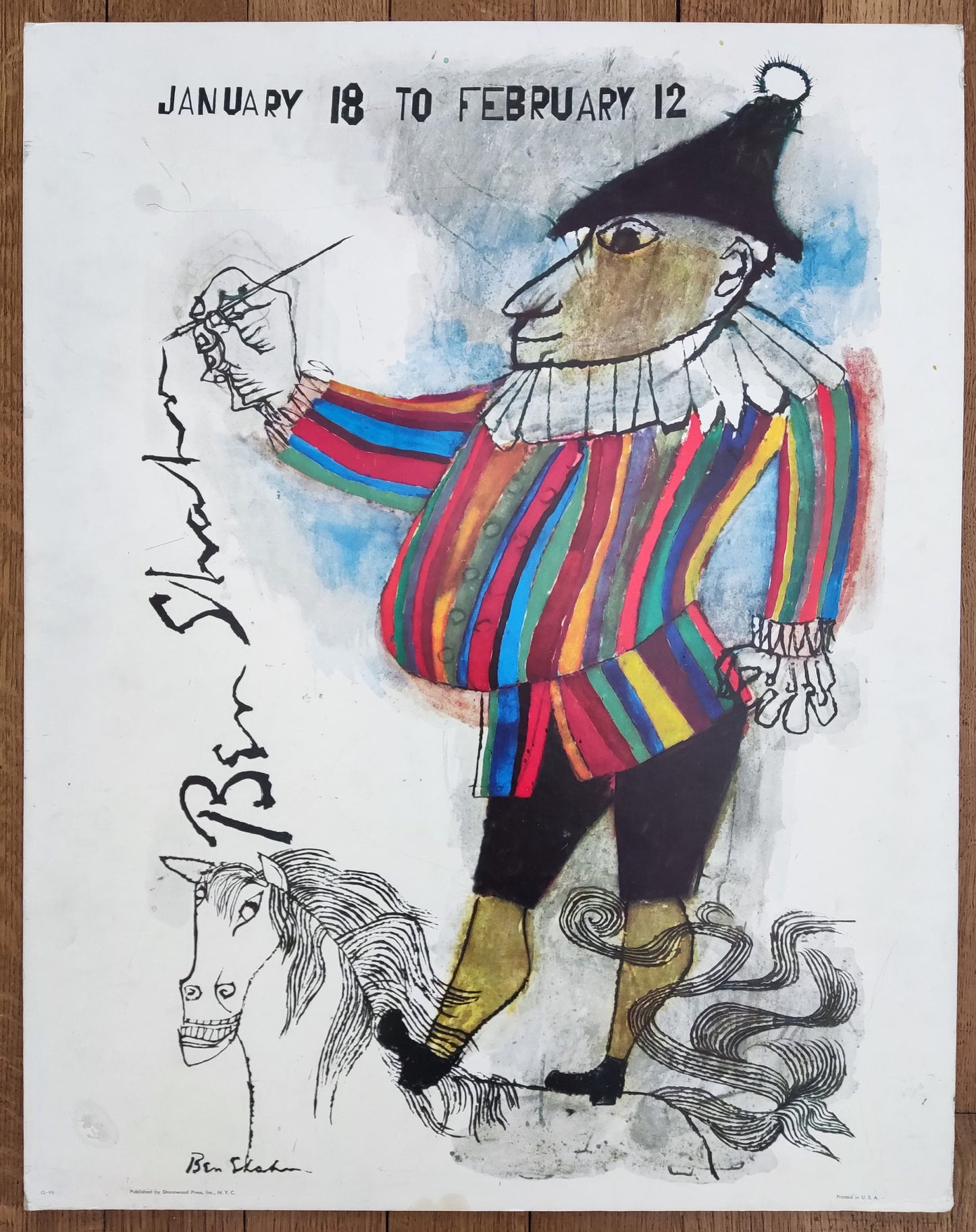 Ben Shahn original art poster used - 22.0"×28.0" (56×71cm)