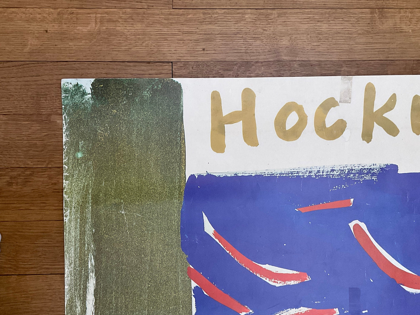 David Hockney paints the stage vintage poster used - 40.2"×56.3" (102×143cm)