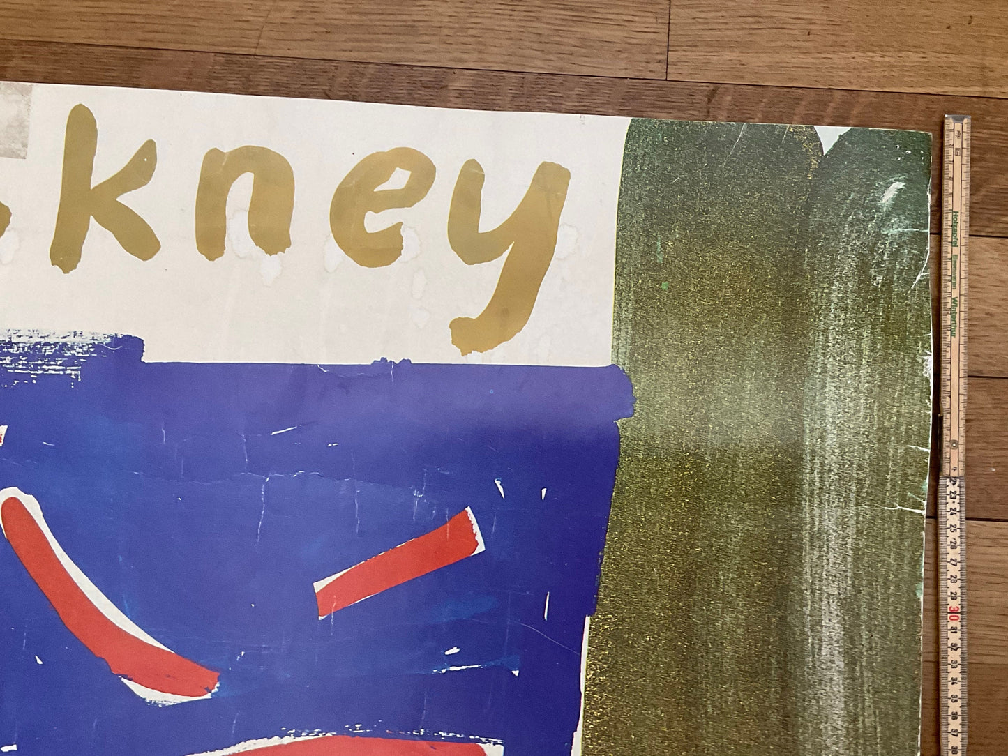 David Hockney paints the stage vintage poster used - 40.2"×56.3" (102×143cm)