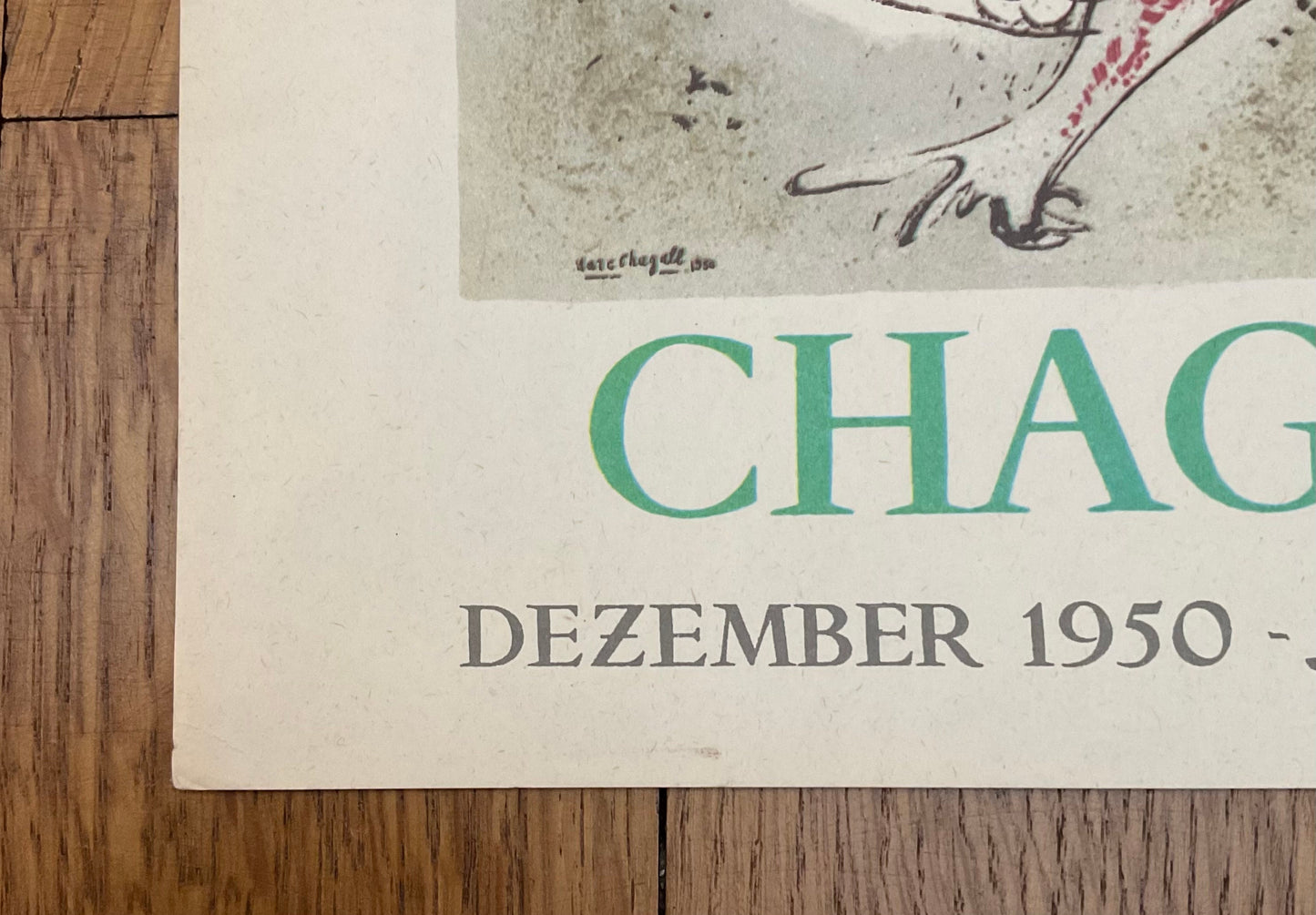 Chagall vintage art mini poster - 9.8"×13.2" (25×33.5cm)