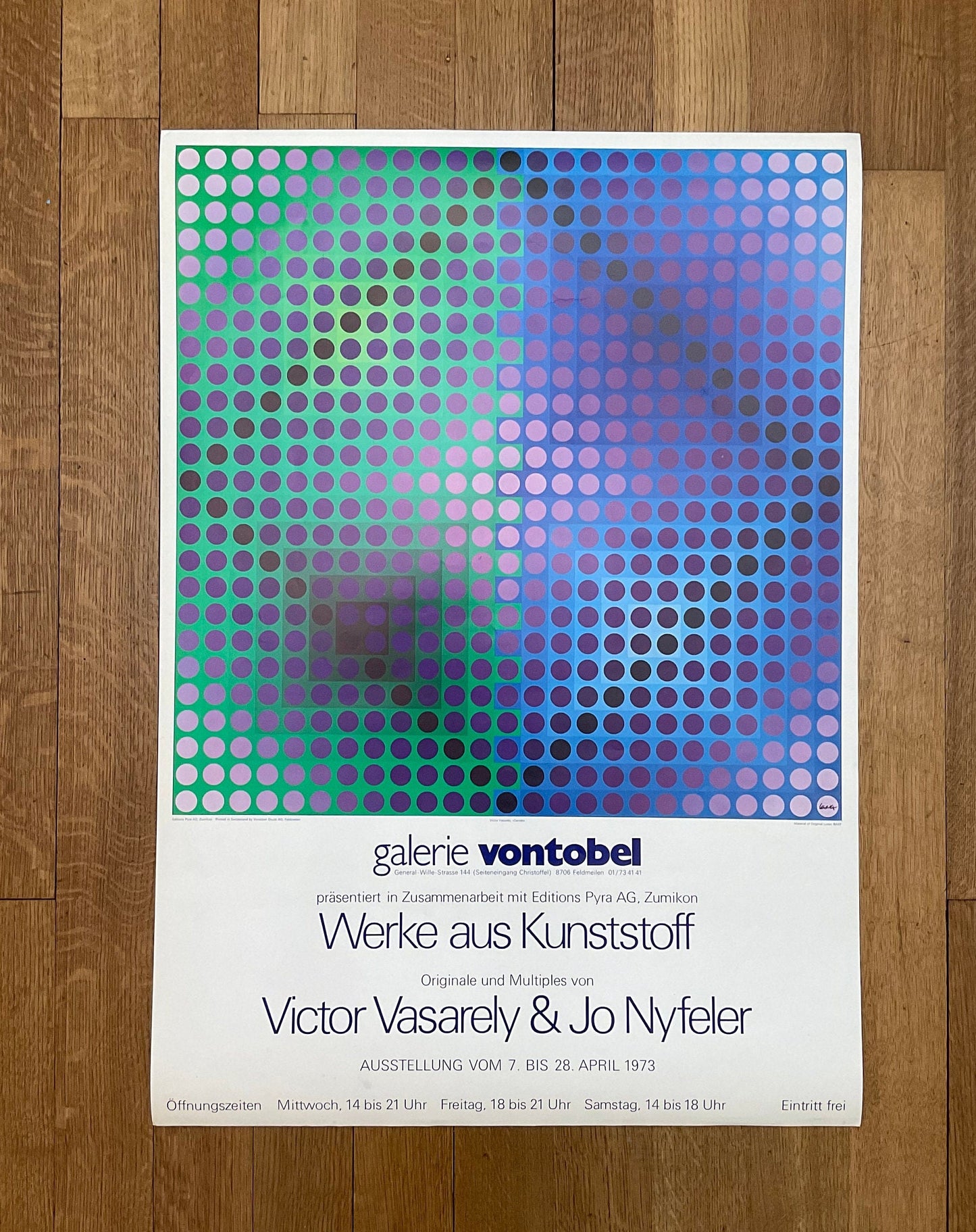 Victor Vasarely vintage art poster - 27.4"×39.4" (69.7×100cm)