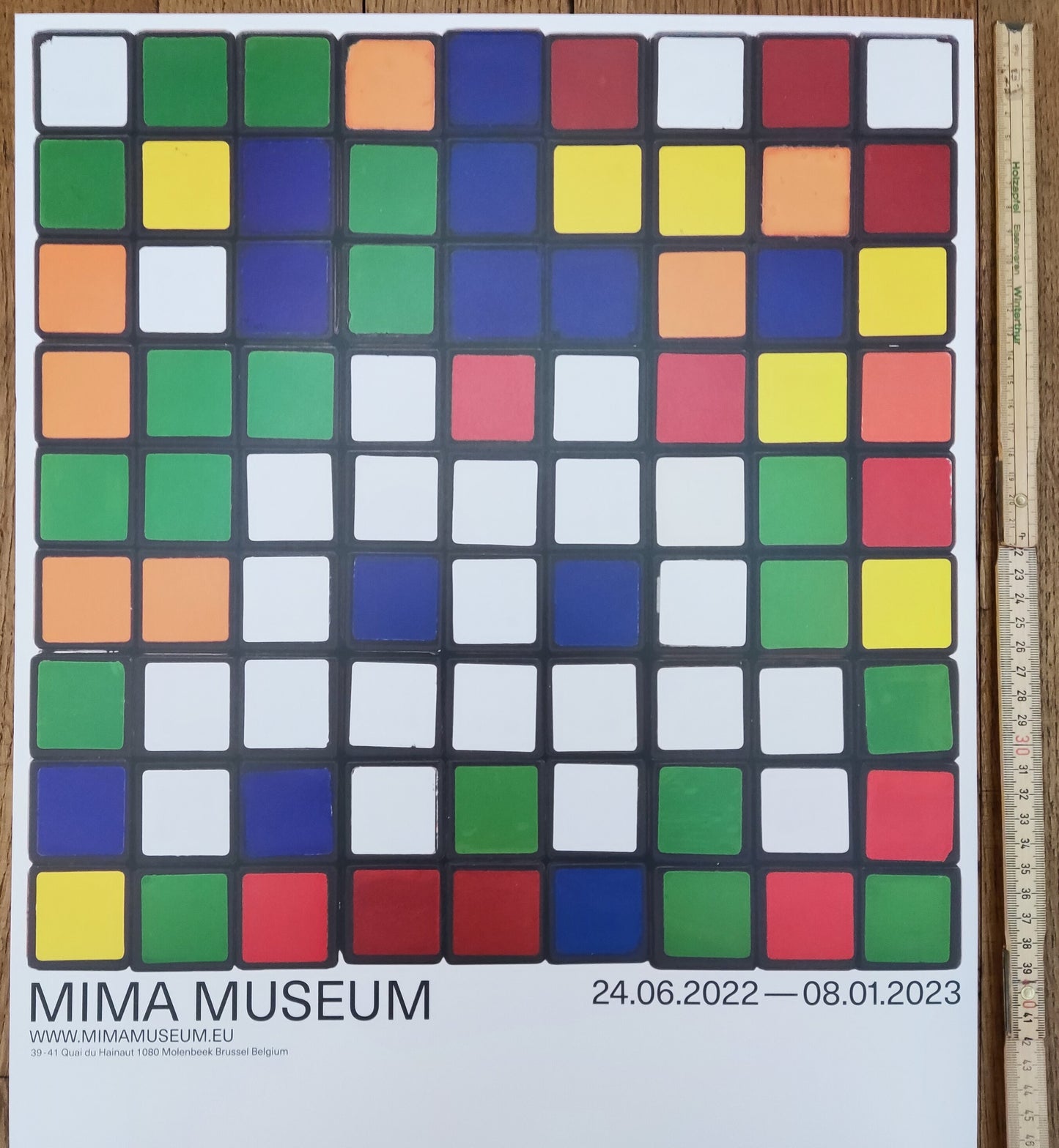 Invader Rubikcubist art exhibition poster - 15.7"×23.2" (40×59cm)