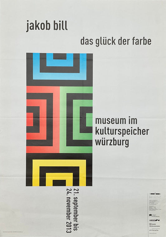 Jakob Bill art exhibition poster folded - 19.5"×32.9" (49.5×83.5cm)